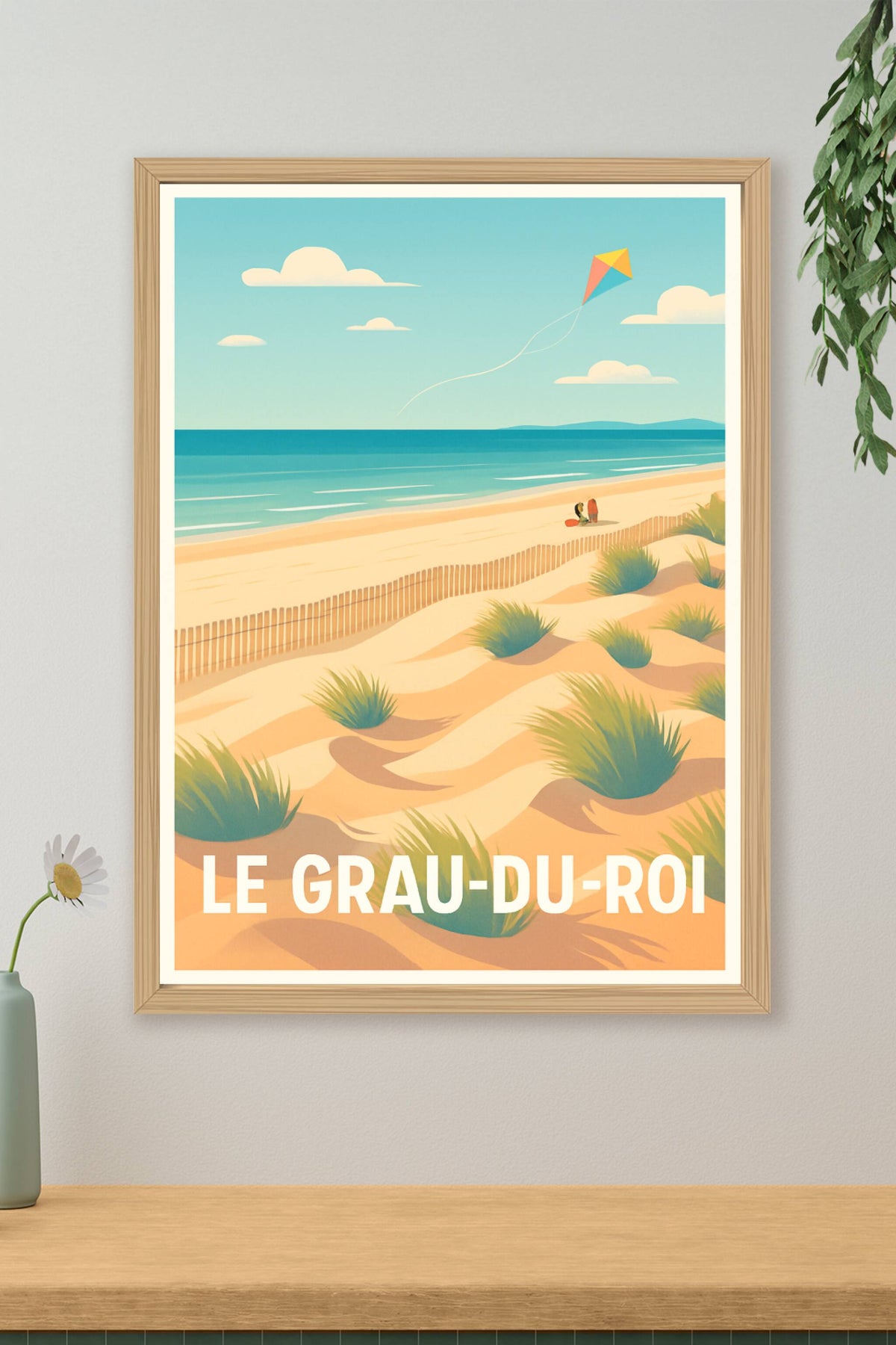 Affiche Le Grau-du-Roi — Évasion et sérénité au bord de la mer · poster d'art de Le Grau-du-Roi