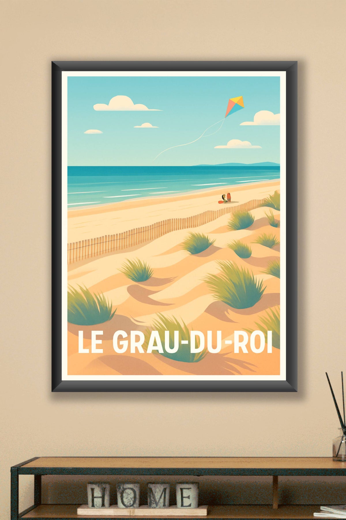 Affiche Le Grau-du-Roi — Évasion et sérénité au bord de la mer · poster d'art de Le Grau-du-Roi
