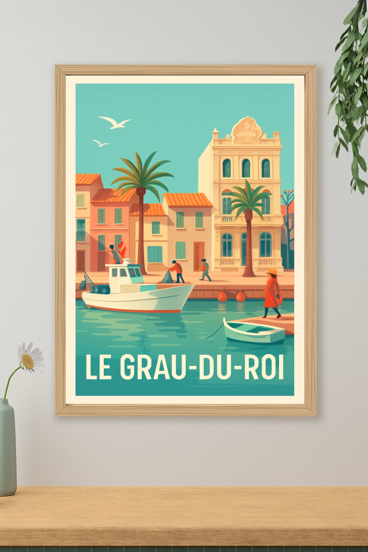 Affiche Le Grau-du-Roi — Charme et sérénité en bord de mer · poster d'art de Le Grau-du-Roi