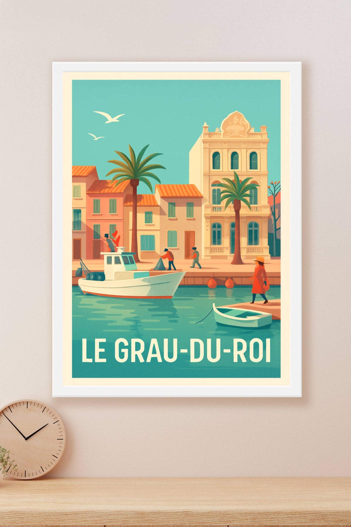 Affiche Le Grau-du-Roi — Charme et sérénité en bord de mer · poster d'art de Le Grau-du-Roi