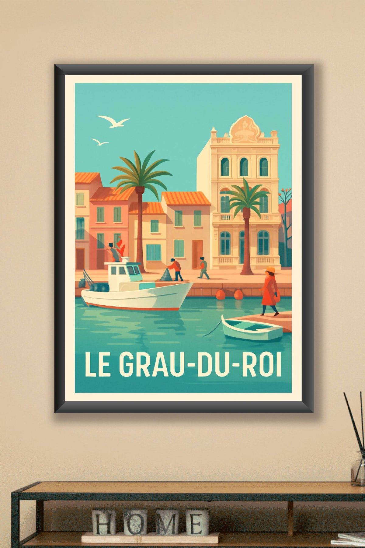 Affiche Le Grau-du-Roi — Charme et sérénité en bord de mer · poster d'art de Le Grau-du-Roi