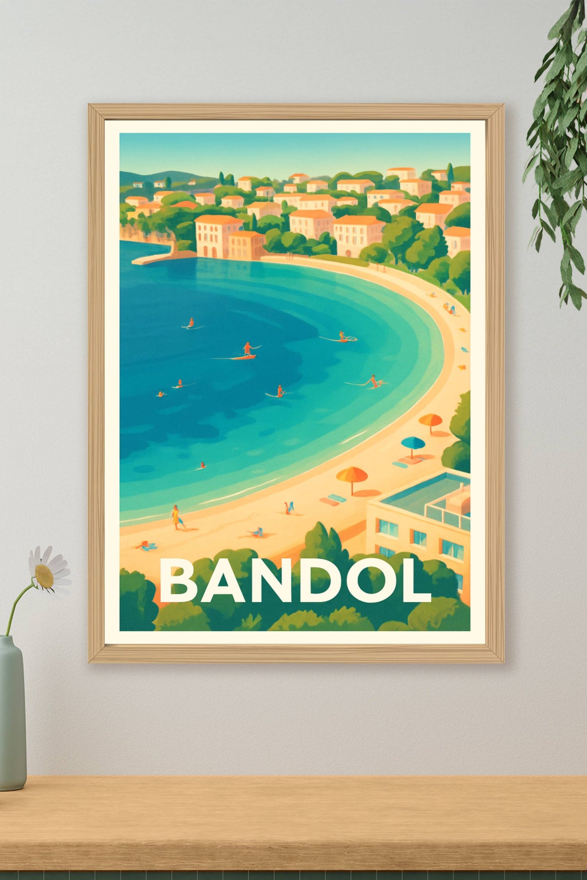 Affiche Bandol — Évasion balnéaire en Provence · poster d'art de Bandol