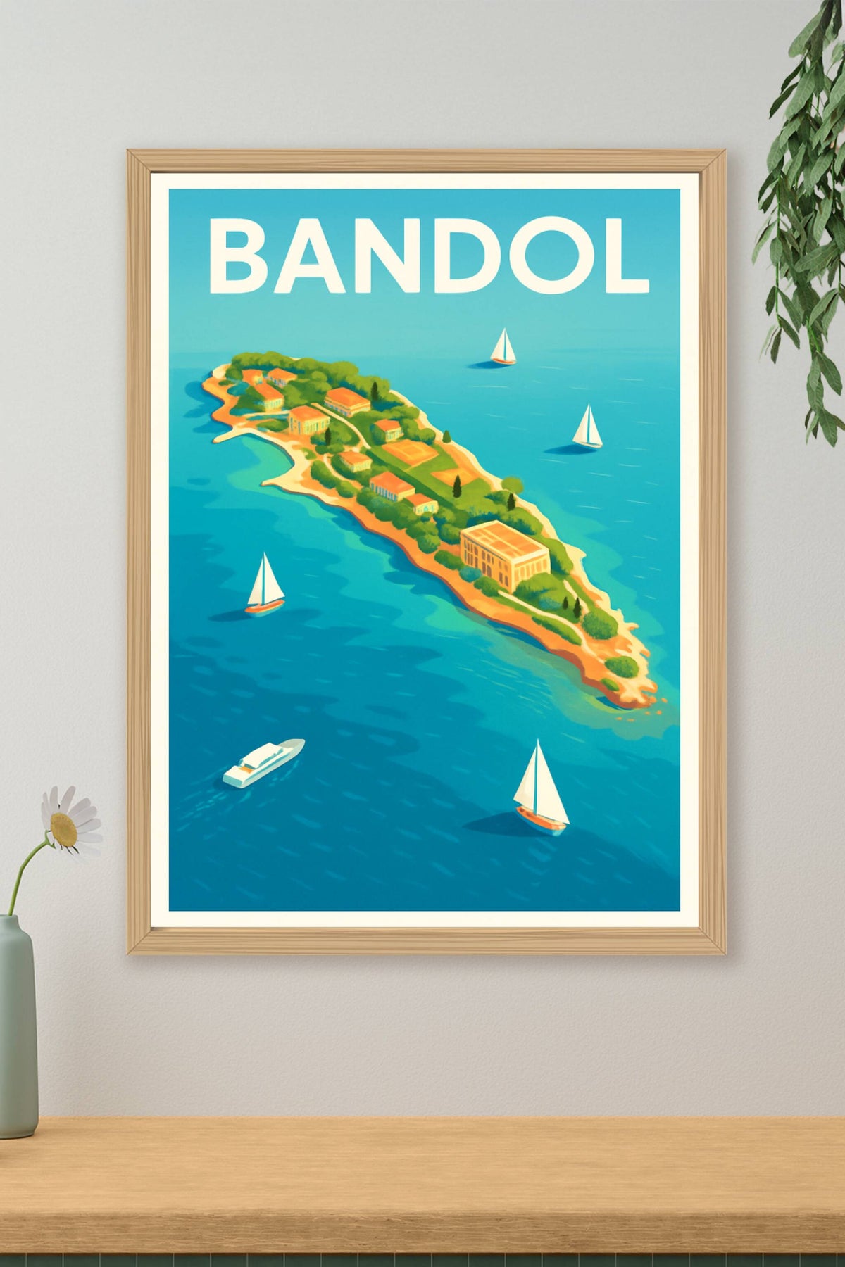Affiche Bandol — L'Île Enchantée Méditerranéenne · poster d'art de Bandol