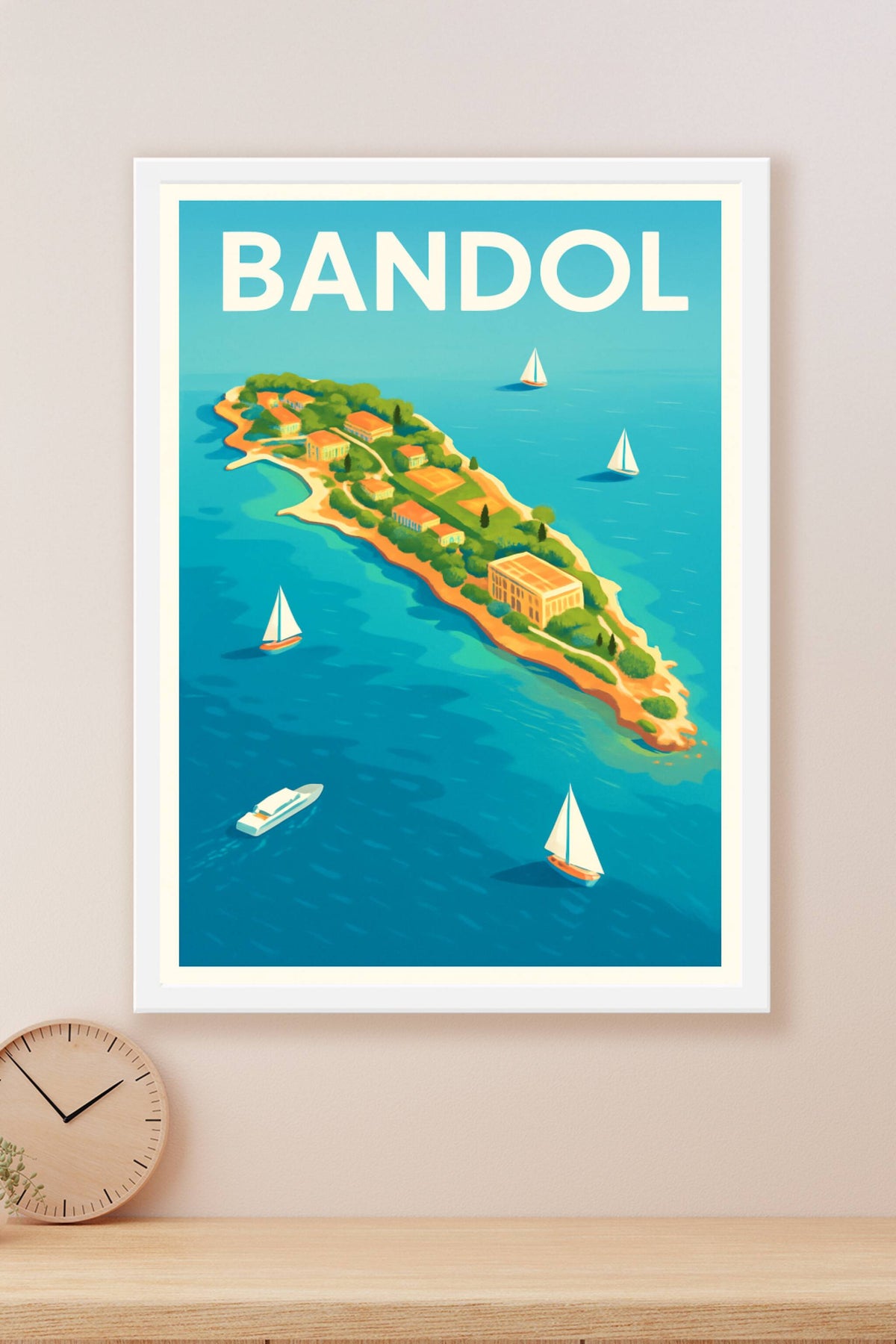 Affiche Bandol — L'Île Enchantée Méditerranéenne · poster d'art de Bandol