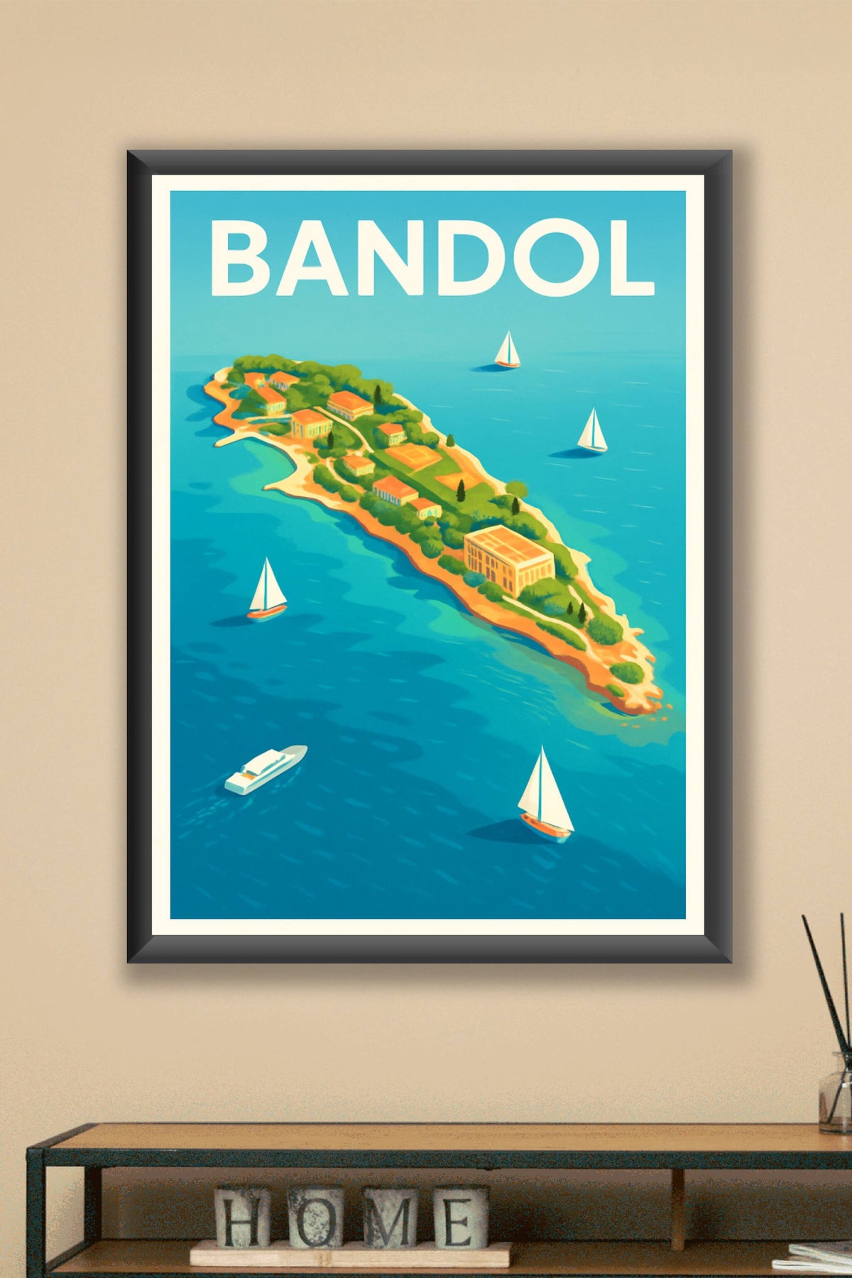 Affiche Bandol — L'Île Enchantée Méditerranéenne · poster d'art de Bandol