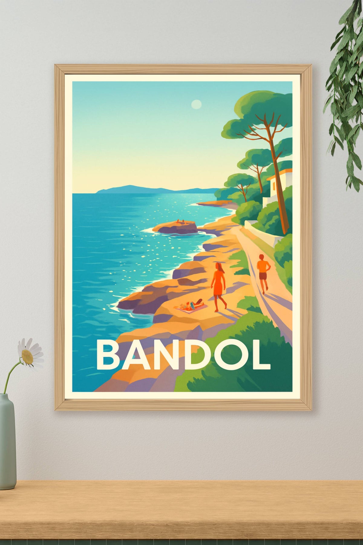Affiche Bandol — Évasion en bord de mer · poster d'art de Bandol