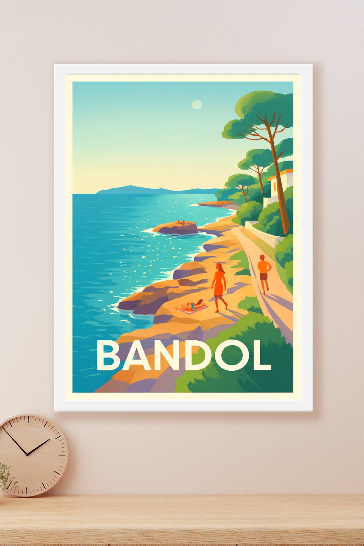 Affiche Bandol — Évasion en bord de mer · poster d'art de Bandol