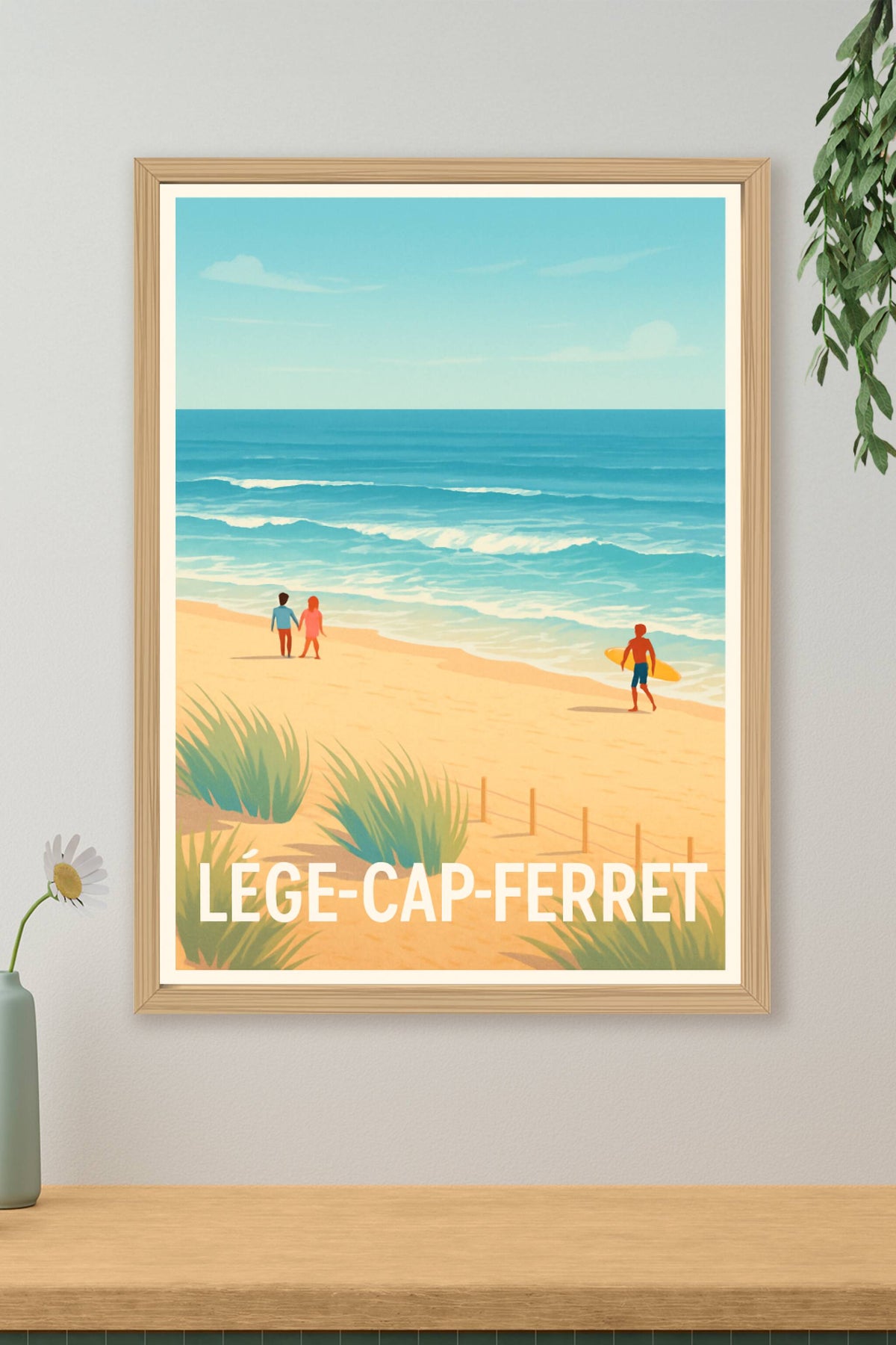 Affiche Lège-Cap-Ferret — Évasion et douceur marine · poster d'art de Lège-Cap-Ferret