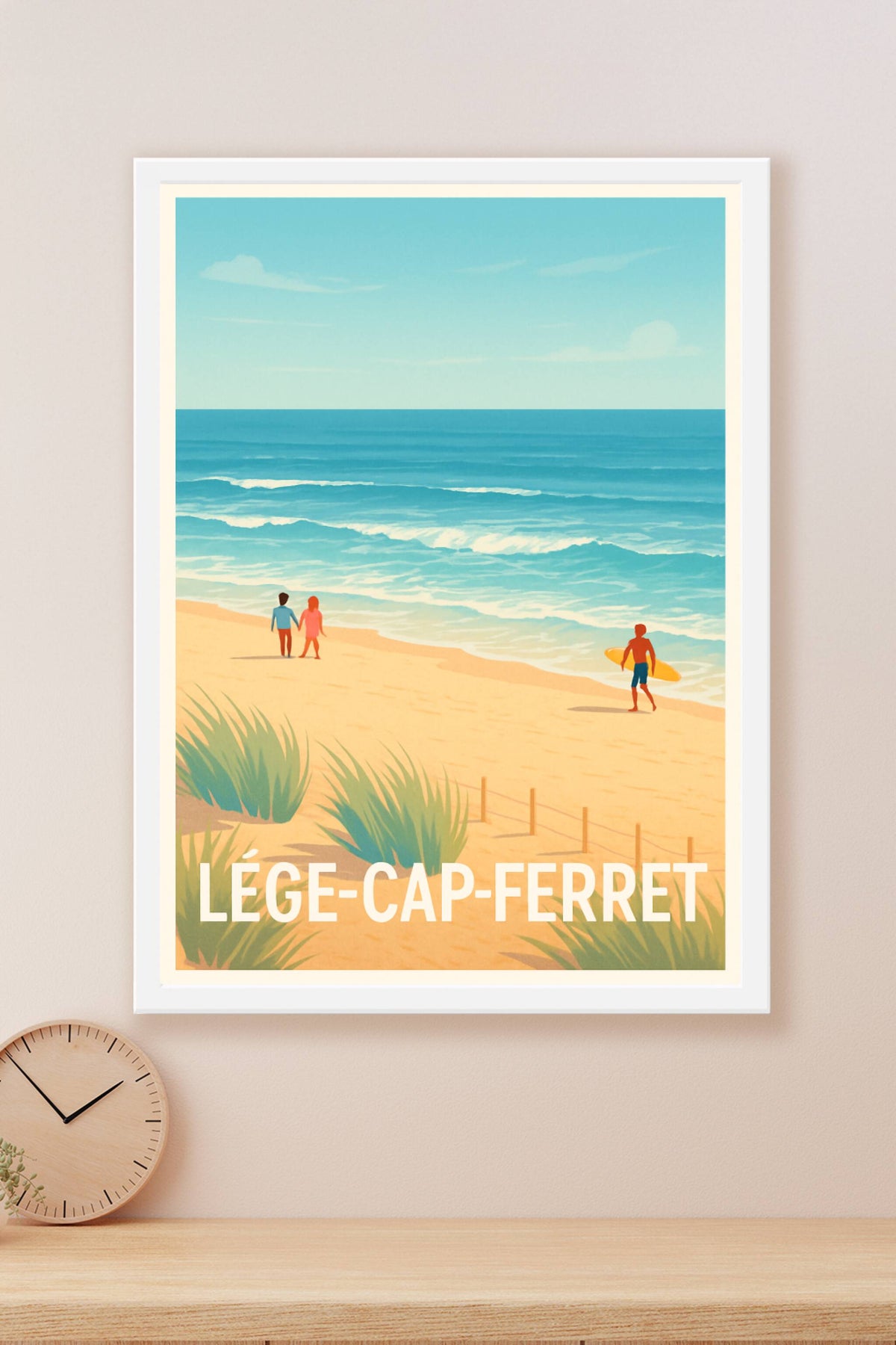 Affiche Lège-Cap-Ferret — Évasion et douceur marine · poster d'art de Lège-Cap-Ferret