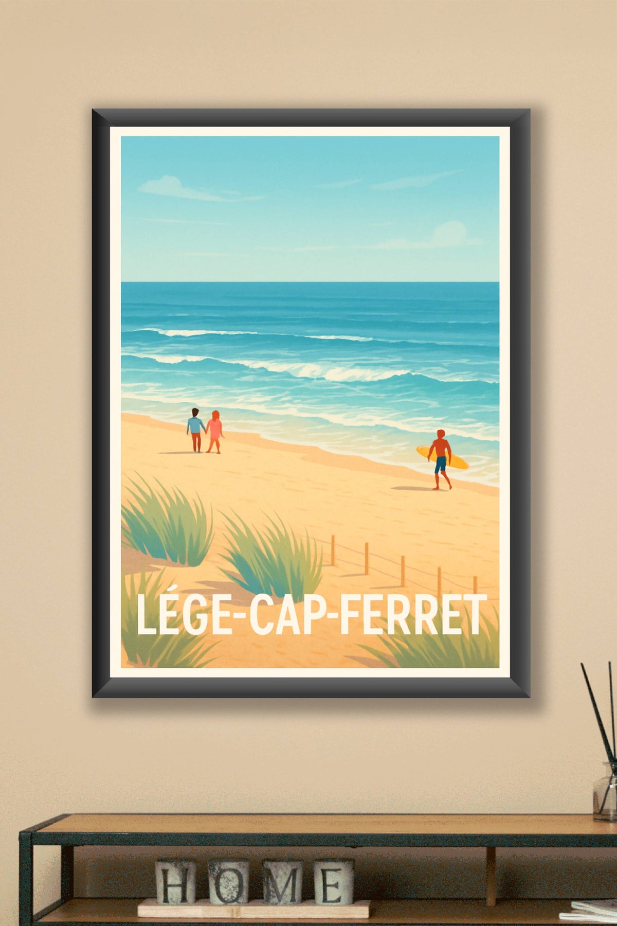 Affiche Lège-Cap-Ferret — Évasion et douceur marine · poster d'art de Lège-Cap-Ferret