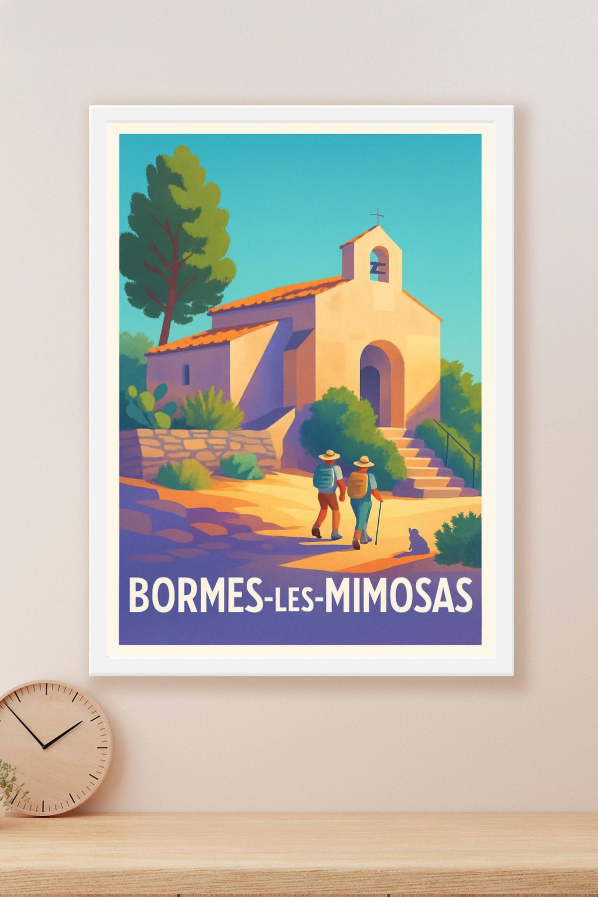 Affiche Bormes-les-Mimosas — L'escapade provençale authentique · poster d'art de Bormes-les-Mimosas