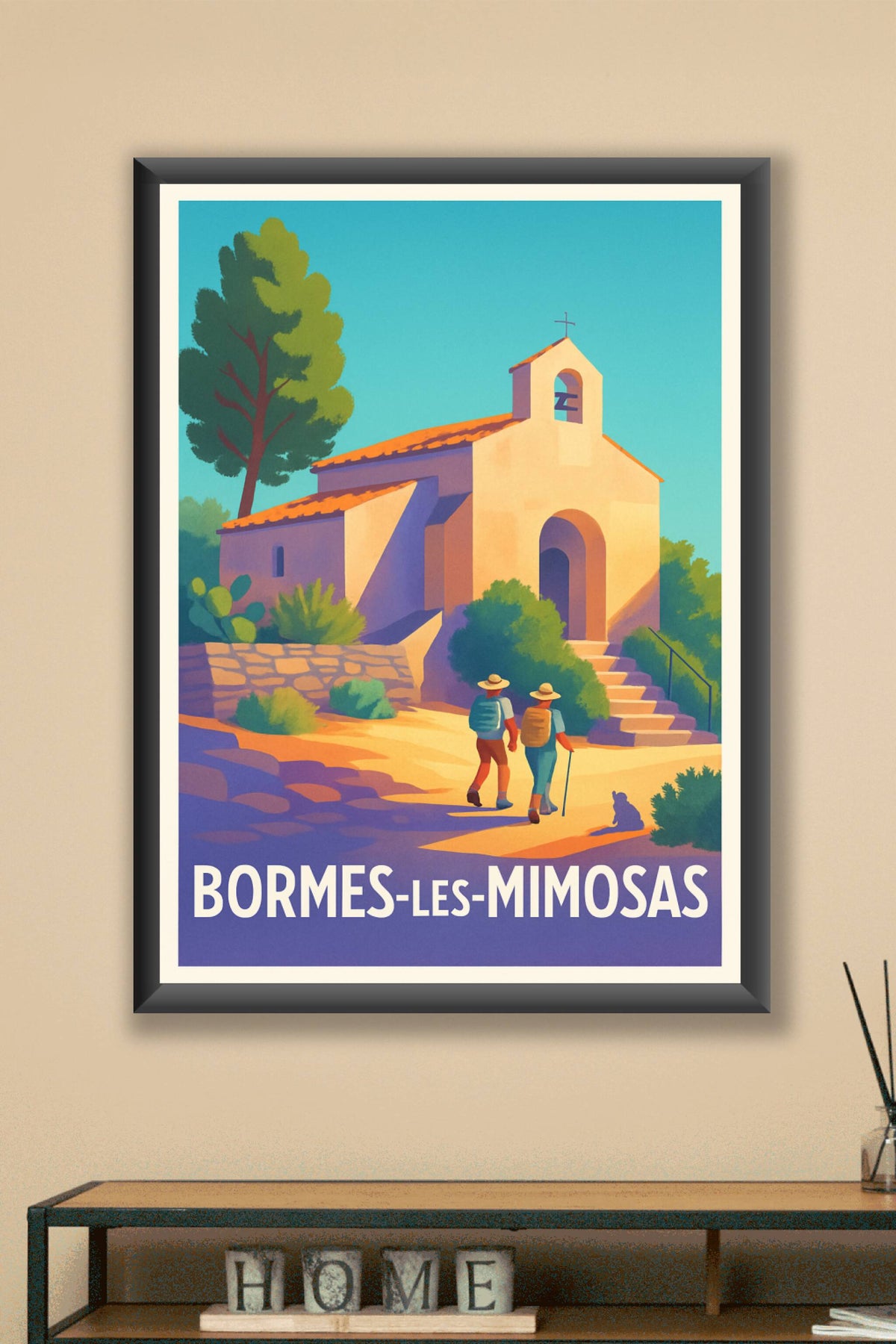 Affiche Bormes-les-Mimosas — L'escapade provençale authentique · poster d'art de Bormes-les-Mimosas