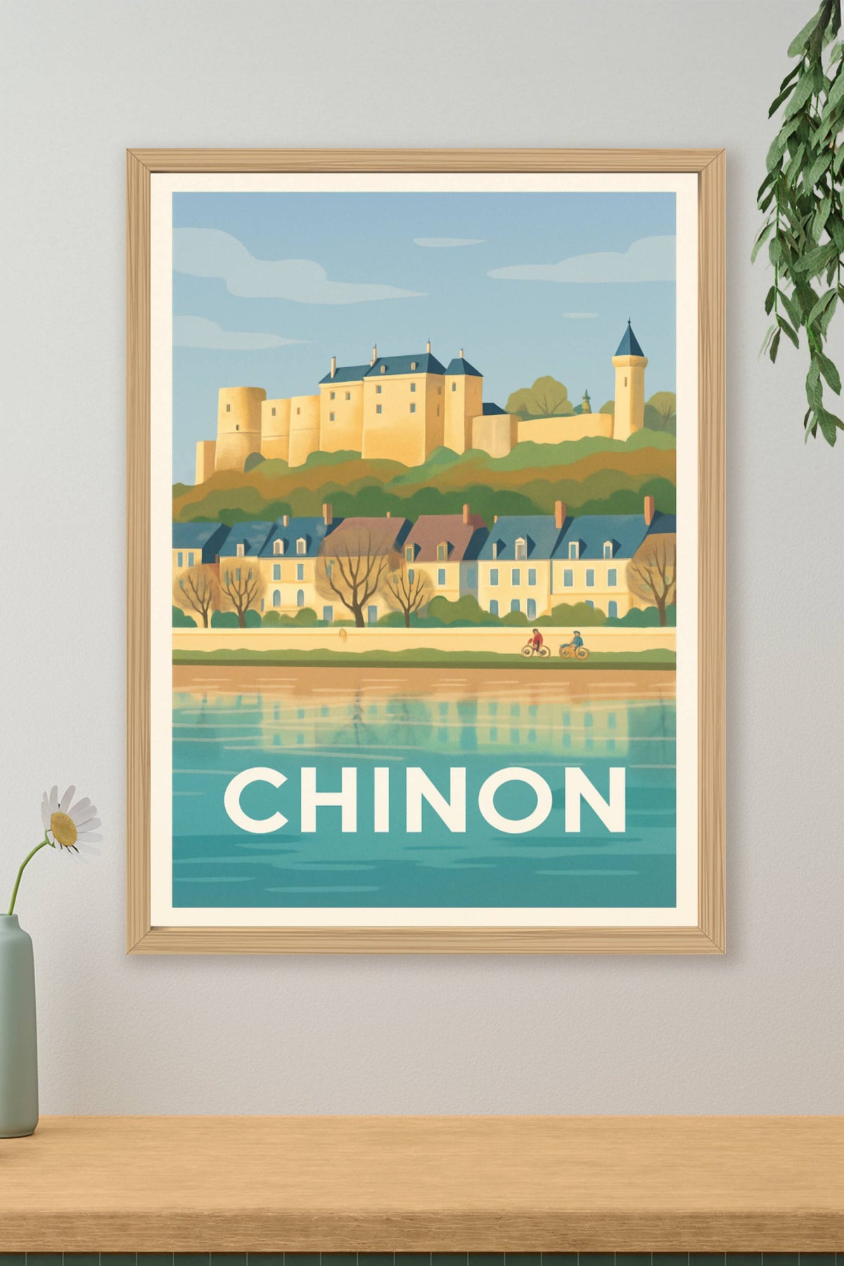 Affiche Chinon — Charme et Histoire en bord de Vienne · poster d'art de Chinon