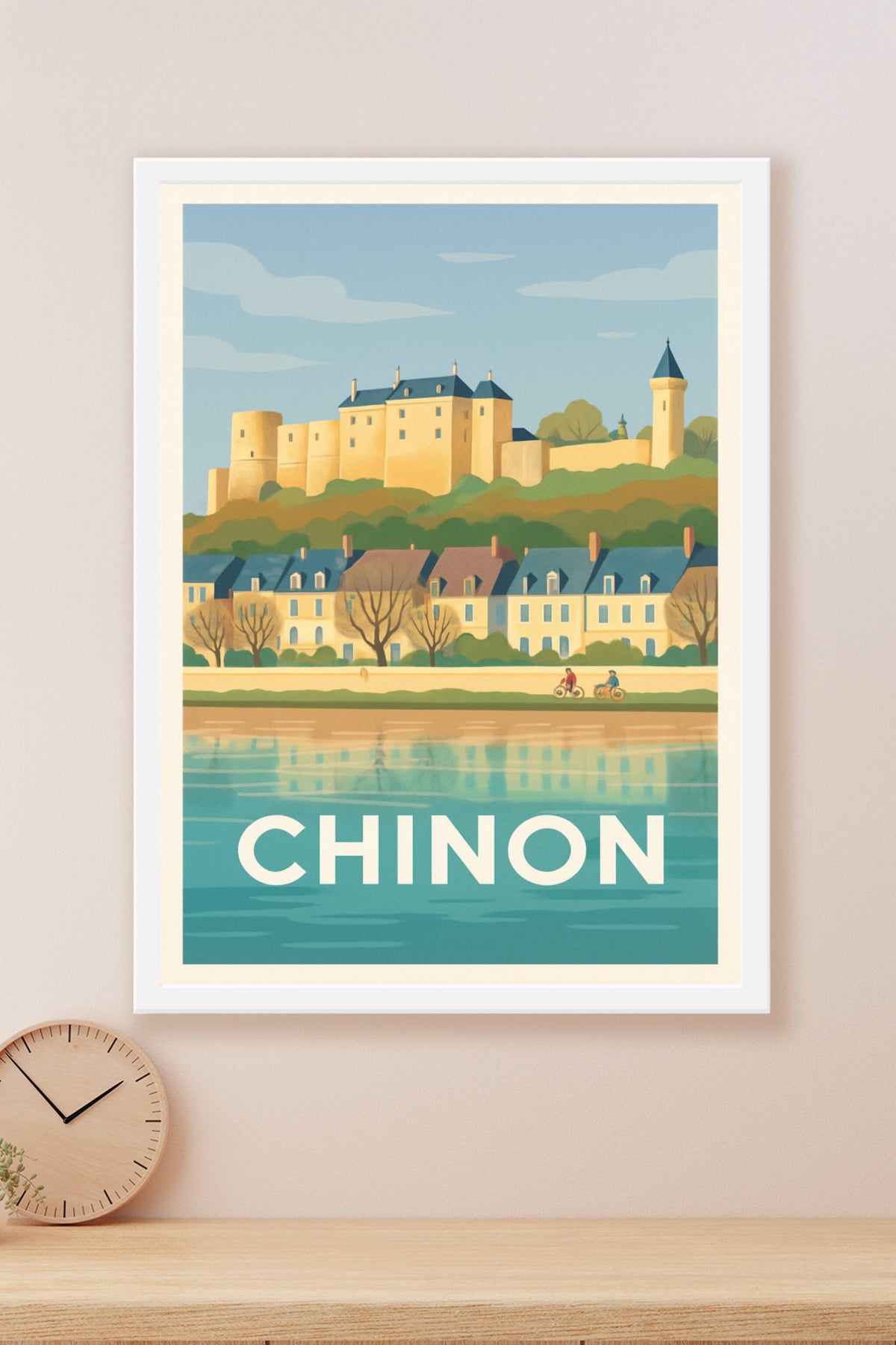 Affiche Chinon — Charme et Histoire en bord de Vienne · poster d'art de Chinon