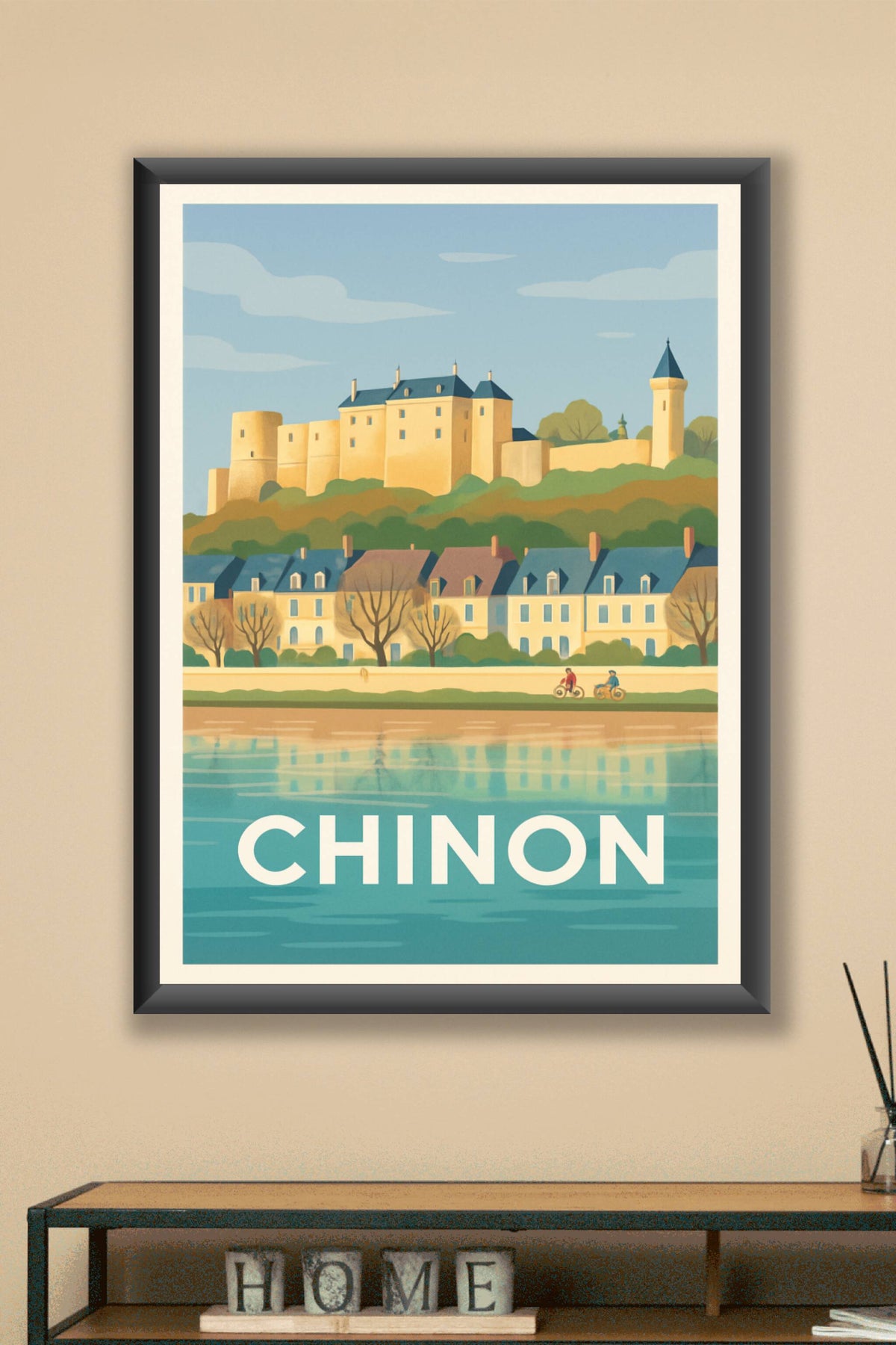Affiche Chinon — Charme et Histoire en bord de Vienne · poster d'art de Chinon