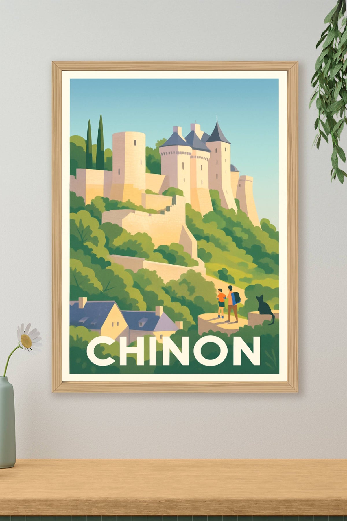 Affiche Chinon — Escapade historique au cœur de la forteresse · poster d'art de Chinon