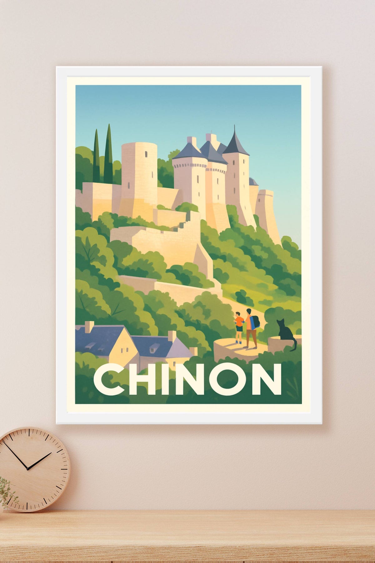 Affiche Chinon — Escapade historique au cœur de la forteresse · poster d'art de Chinon