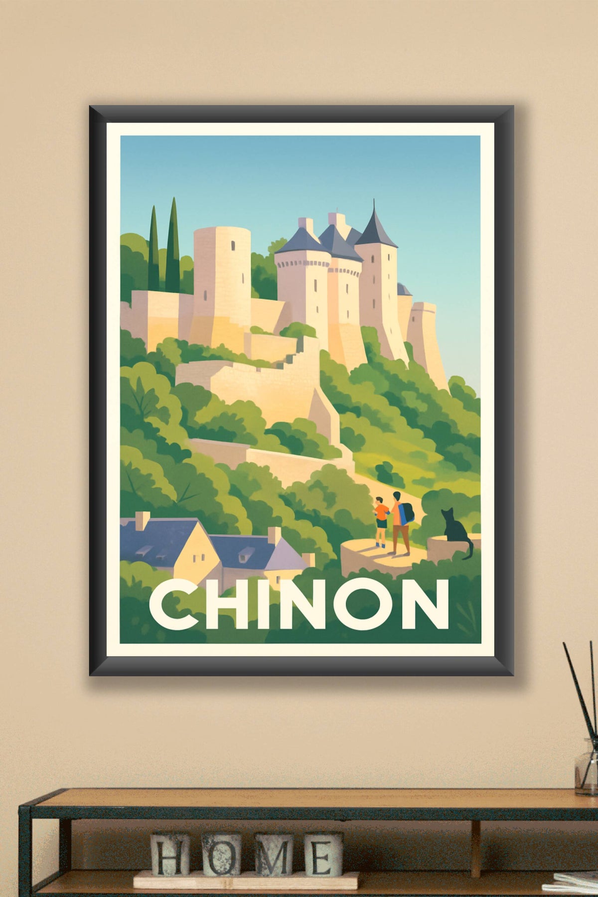 Affiche Chinon — Escapade historique au cœur de la forteresse · poster d'art de Chinon