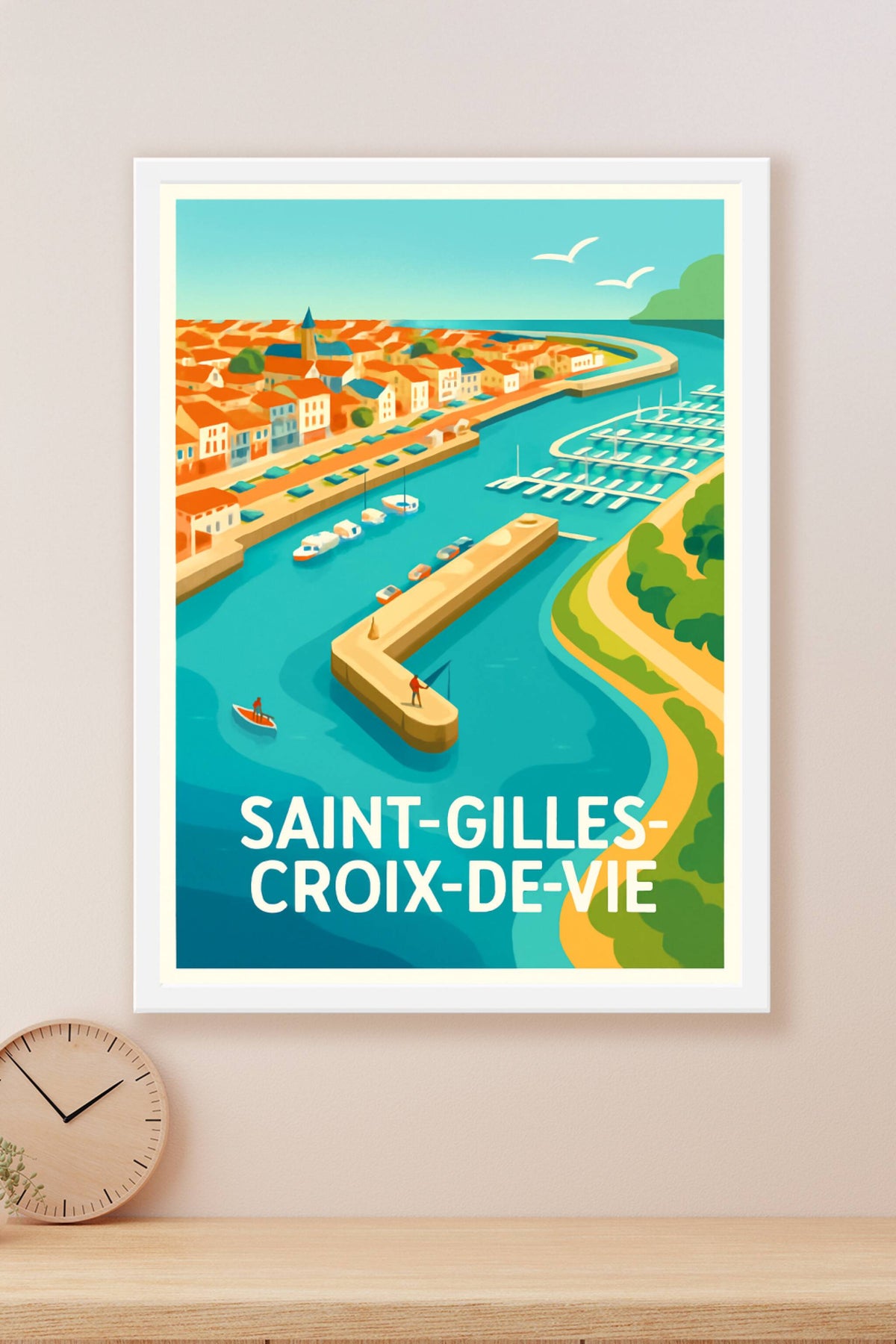 Affiche Saint-Gilles-Croix-de-Vie — Escapade marine et charme côtier · poster d'art de Saint-Gilles-Croix-de-Vie