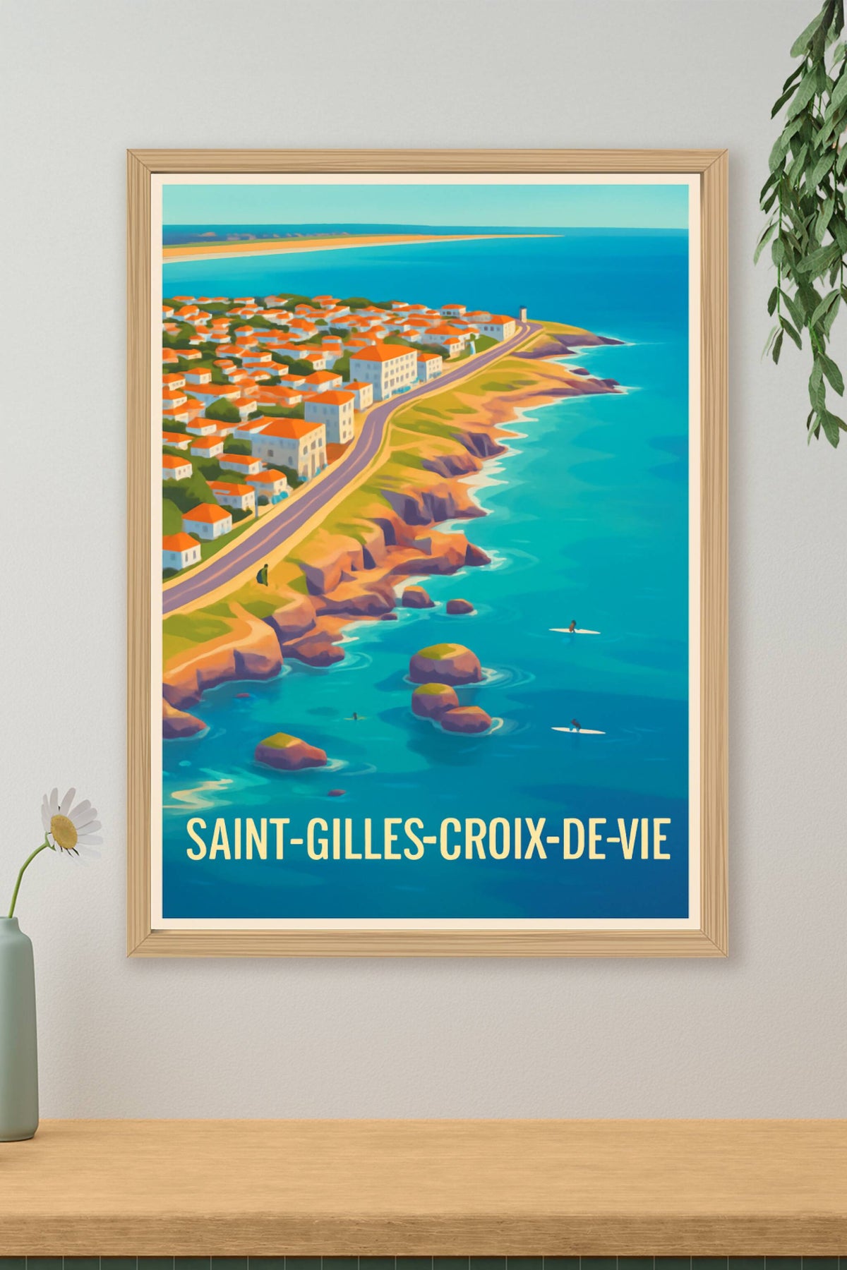 Affiche Saint-Gilles-Croix-de-Vie — Charme côtier et ambiance marine · poster d'art de Saint-Gilles-Croix-de-Vie