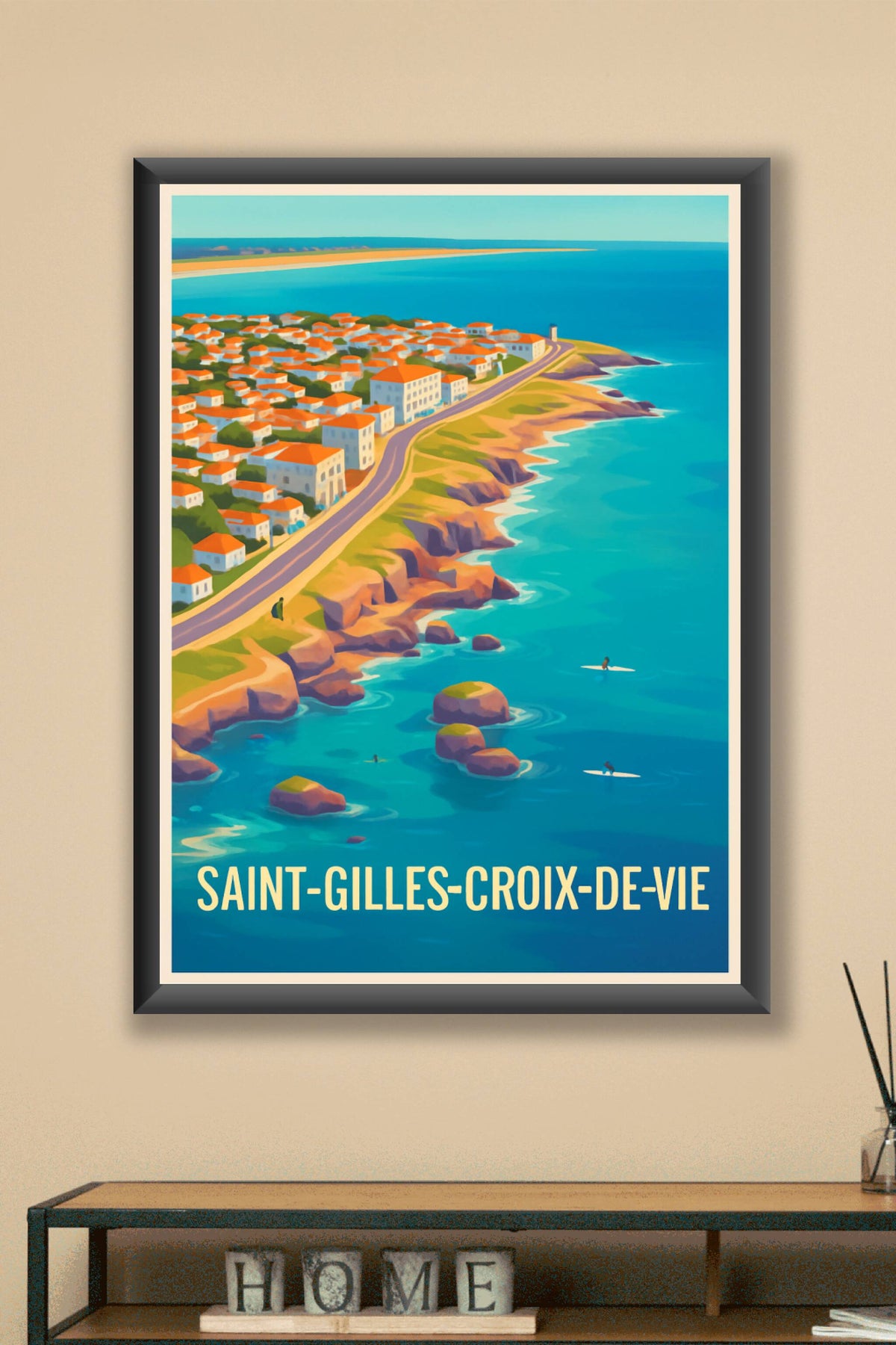 Affiche Saint-Gilles-Croix-de-Vie — Charme côtier et ambiance marine · poster d'art de Saint-Gilles-Croix-de-Vie