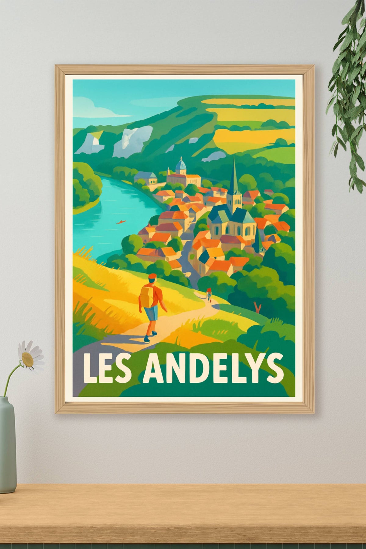 Affiche Les Andelys — Découvrez la Vallée de la Seine en couleur · poster d'art de Les Andelys