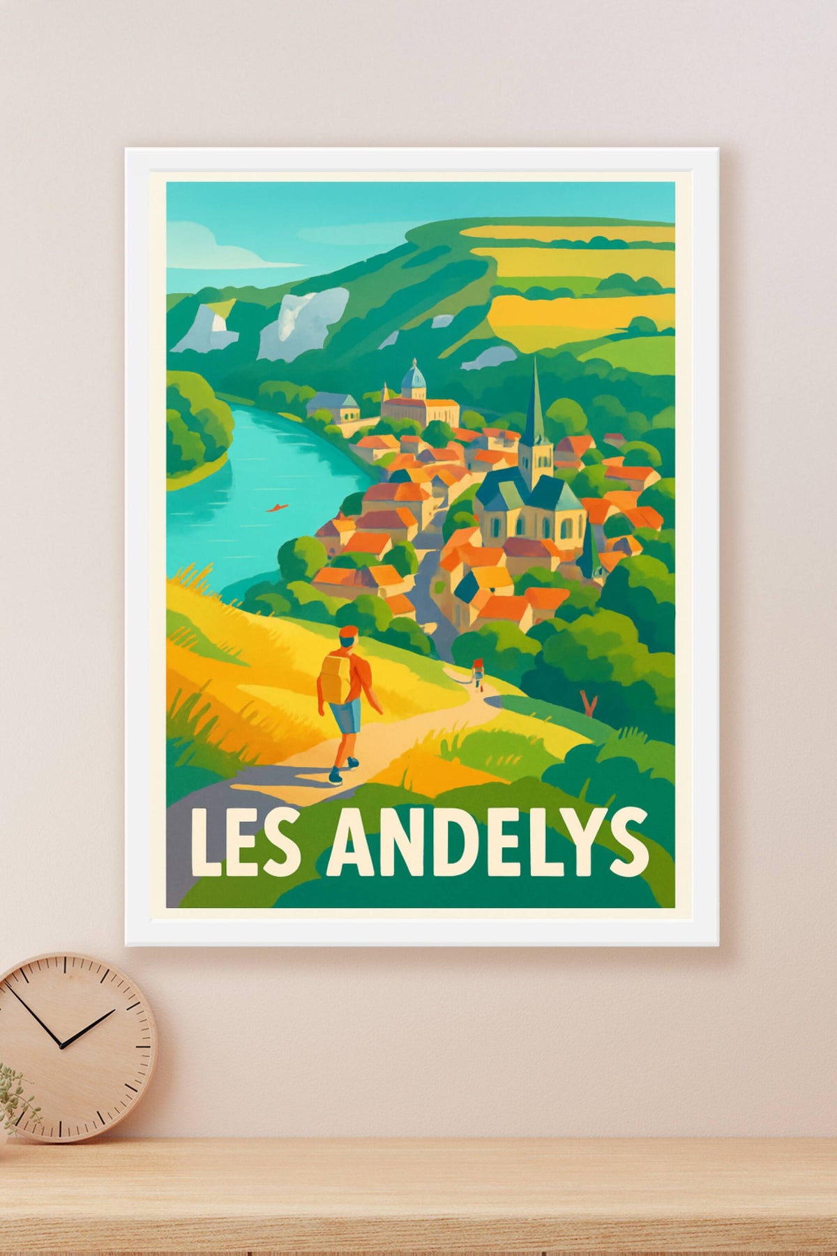 Affiche Les Andelys — Découvrez la Vallée de la Seine en couleur · poster d'art de Les Andelys