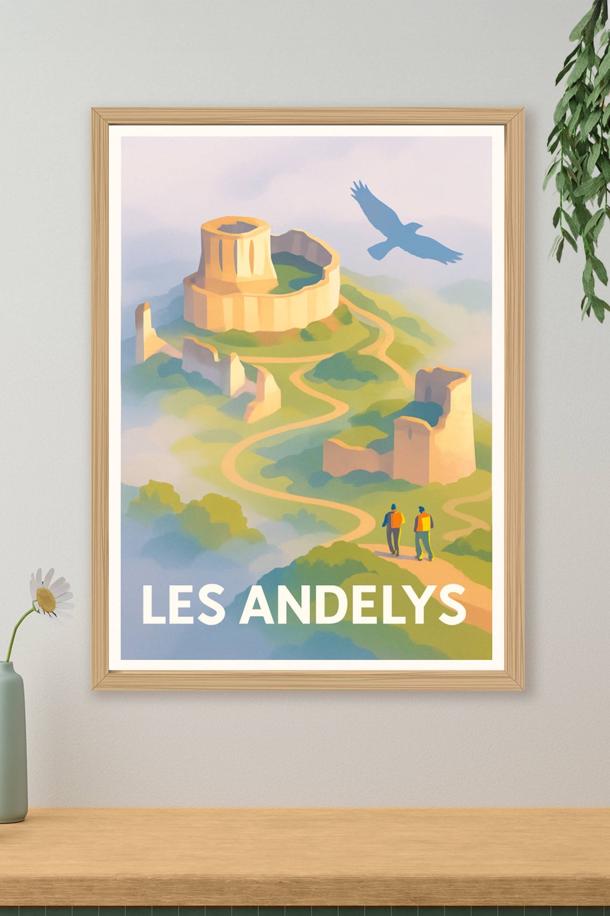 Affiche Les Andelys — Voyage au cœur des ruines historiques · poster d'art de Les Andelys