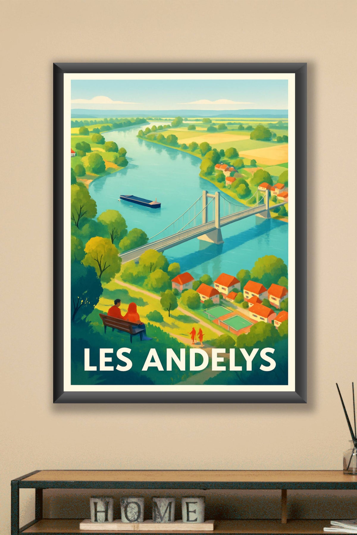 Affiche Les Andelys — L'évasion au bord de la Seine · poster d'art de Les Andelys
