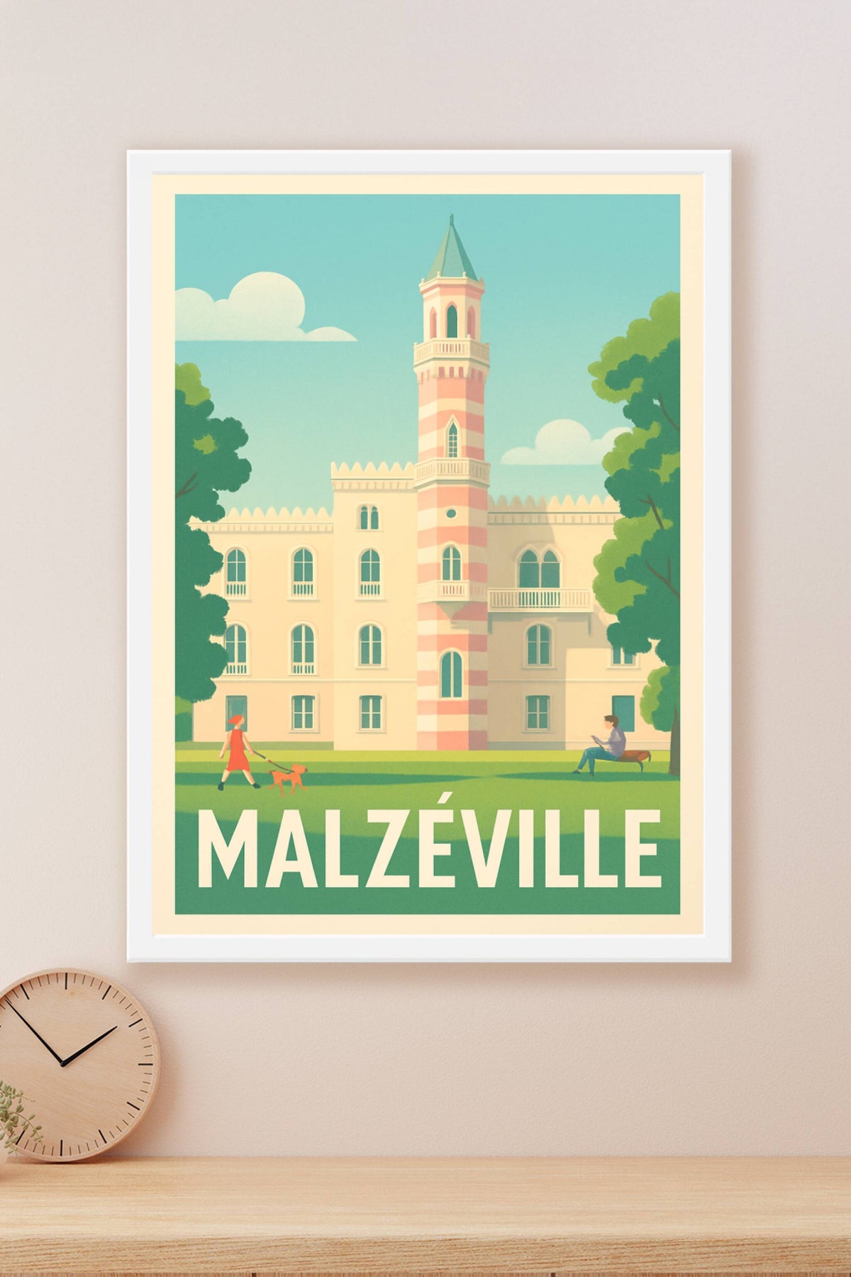 Affiche Malzéville — Charme et sérénité au cœur de la ville · poster d'art de Malzéville