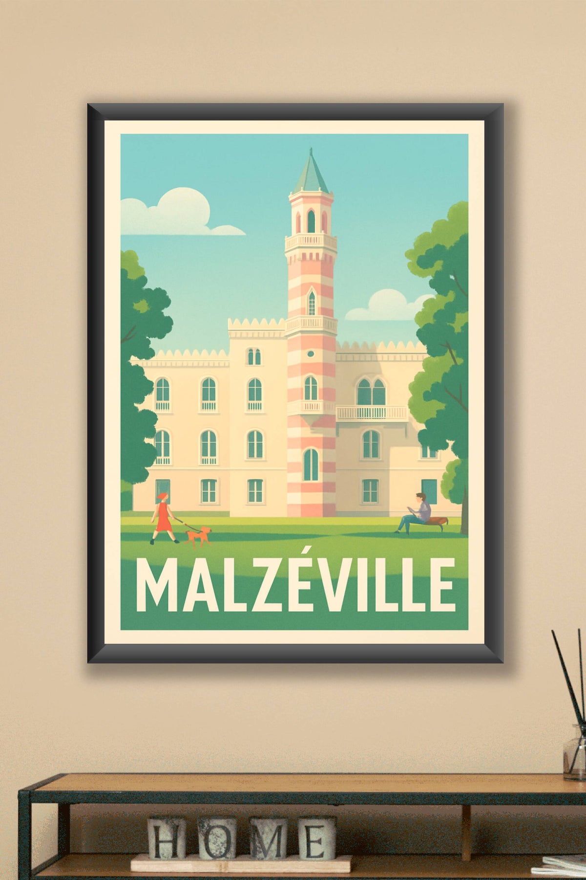 Affiche Malzéville — Charme et sérénité au cœur de la ville · poster d'art de Malzéville