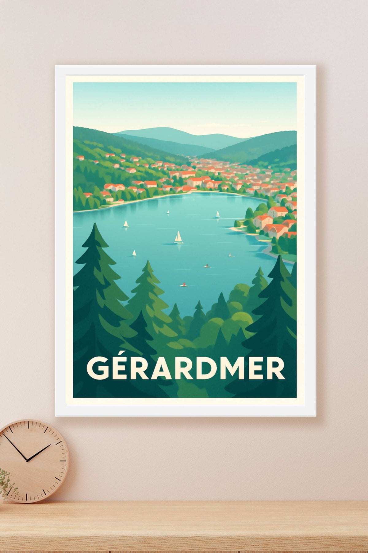 Affiche Gérardmer — Belle balade lacustre au cœur des Vosges · poster d'art de Gérardmer