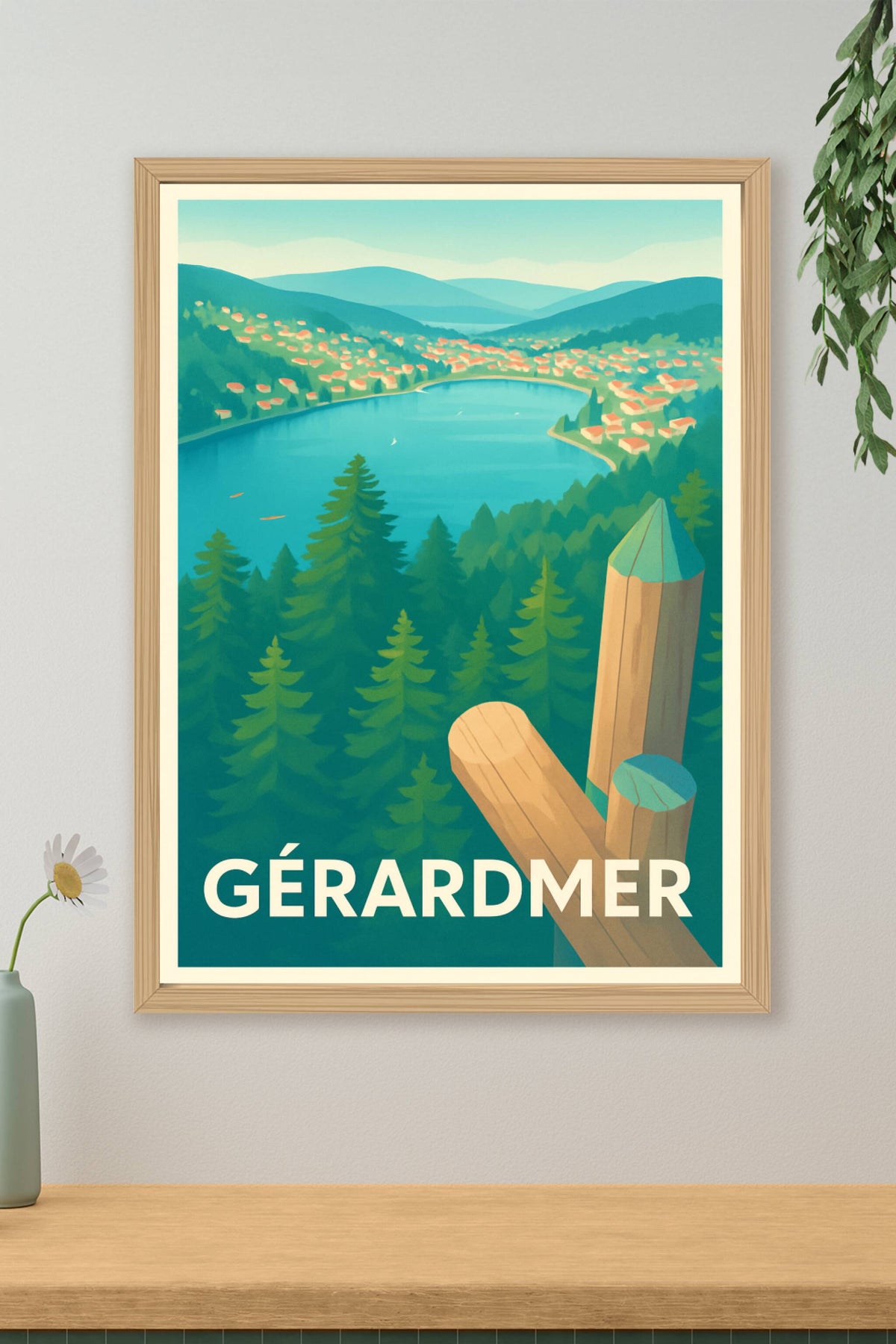 Affiche Gérardmer — Évasion nature au bord du lac · poster d'art de Gérardmer
