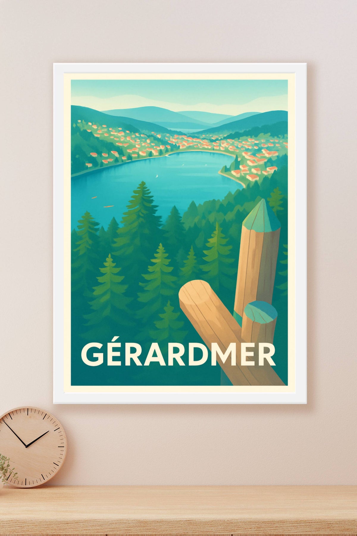 Affiche Gérardmer — Évasion nature au bord du lac · poster d'art de Gérardmer