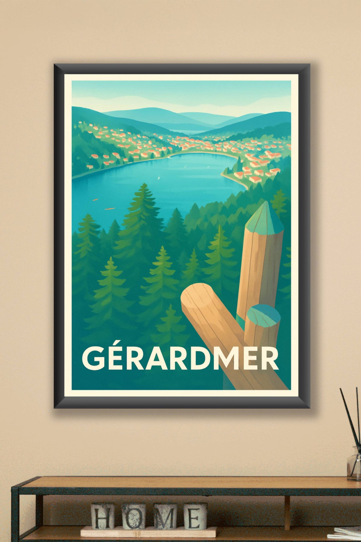 Affiche Gérardmer — Évasion nature au bord du lac · poster d'art de Gérardmer
