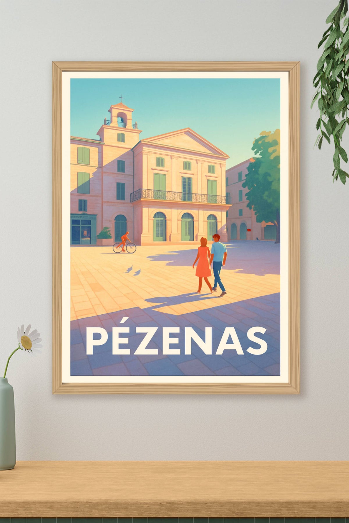Affiche Pézenas — Douceur et lumière du Sud · poster d'art de Pézenas
