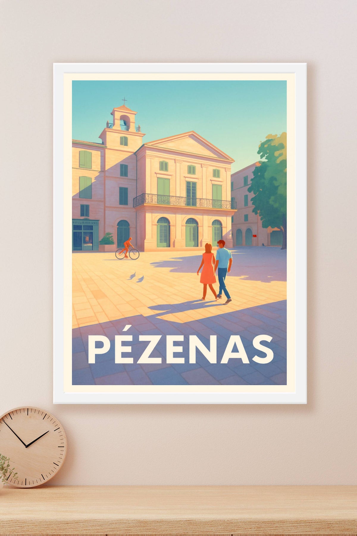 Affiche Pézenas — Douceur et lumière du Sud · poster d'art de Pézenas