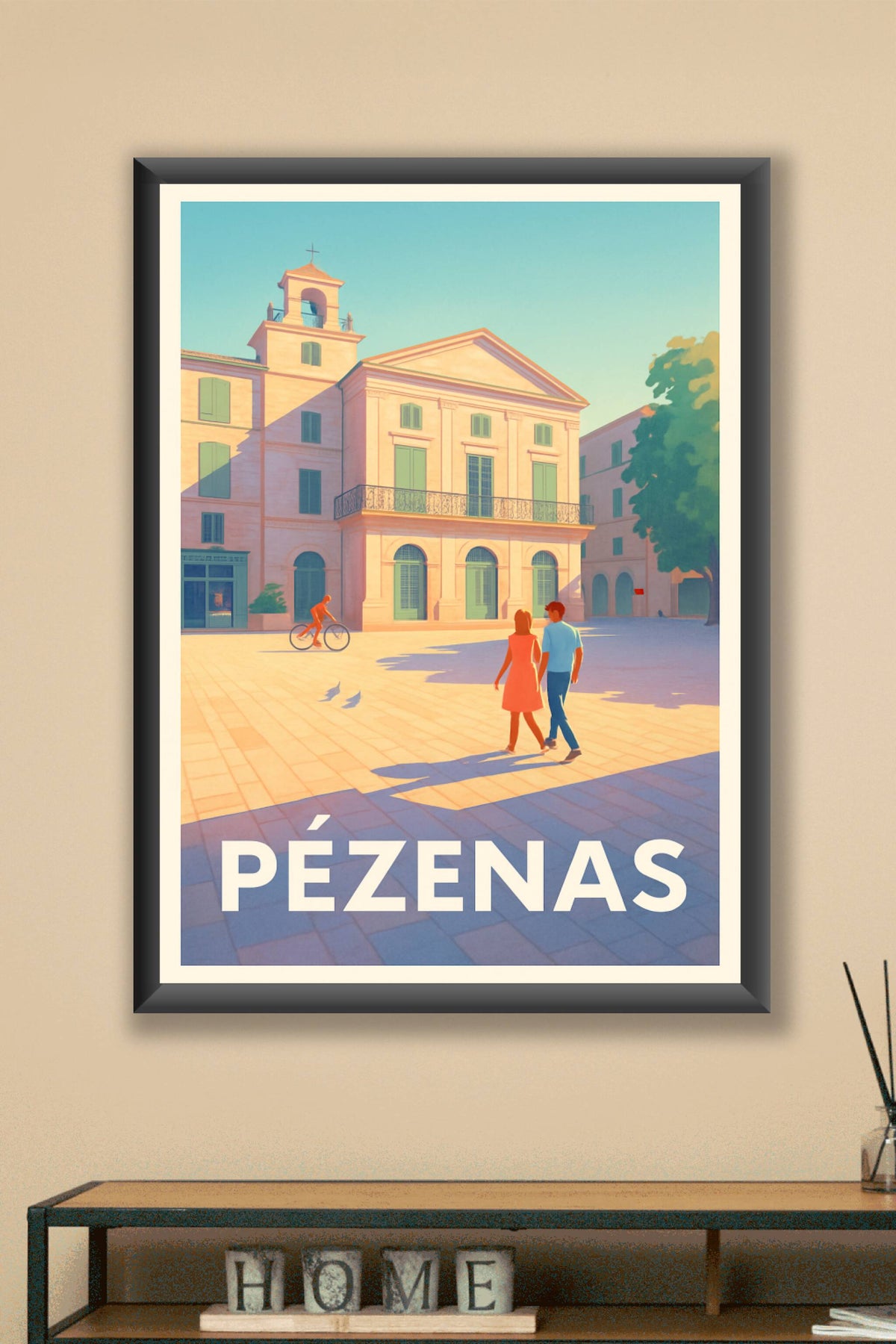 Affiche Pézenas — Douceur et lumière du Sud · poster d'art de Pézenas