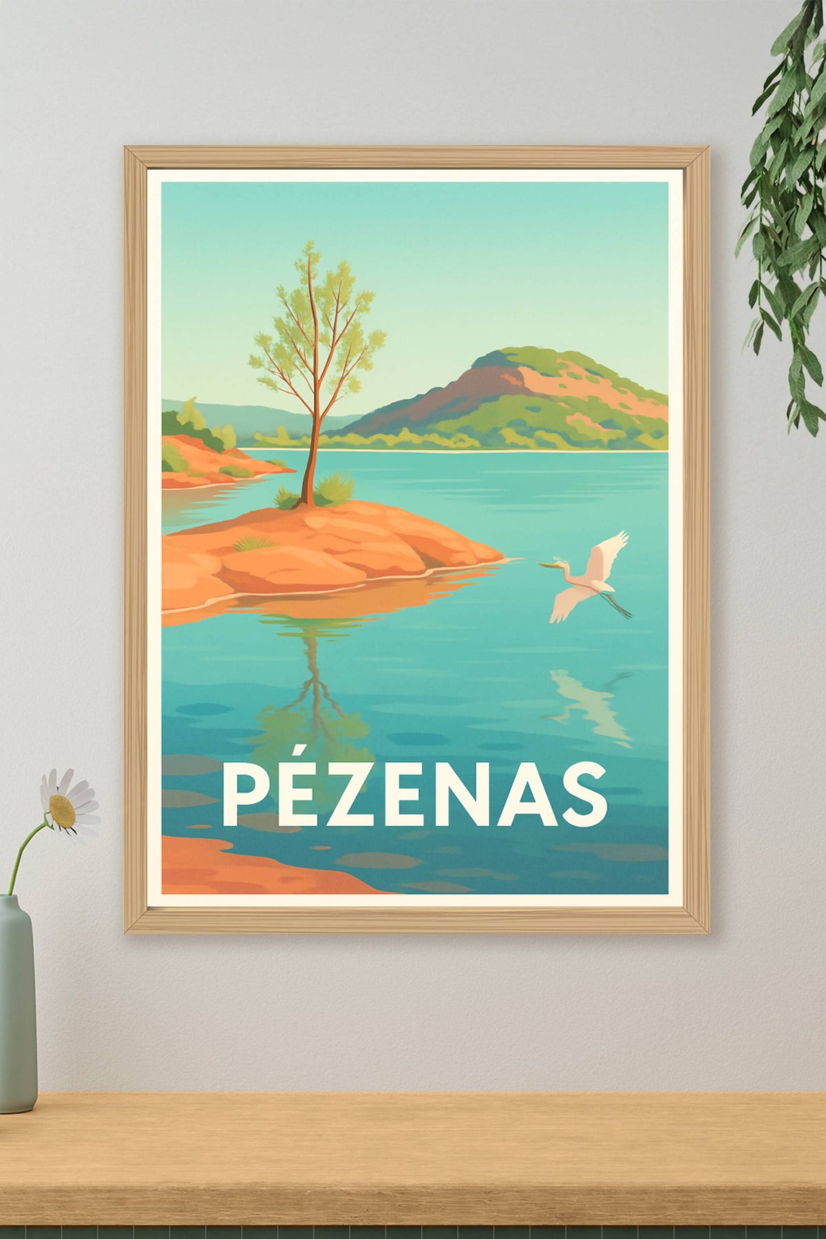Affiche Pézenas — Invitation à la Sérénité Naturelle · poster d'art de Pézenas