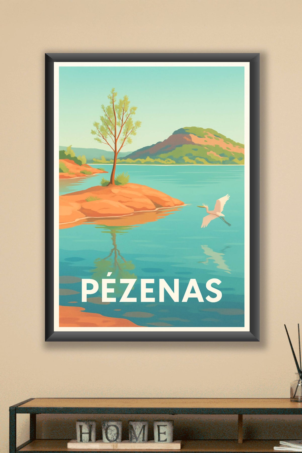 Affiche Pézenas — Invitation à la Sérénité Naturelle · poster d'art de Pézenas