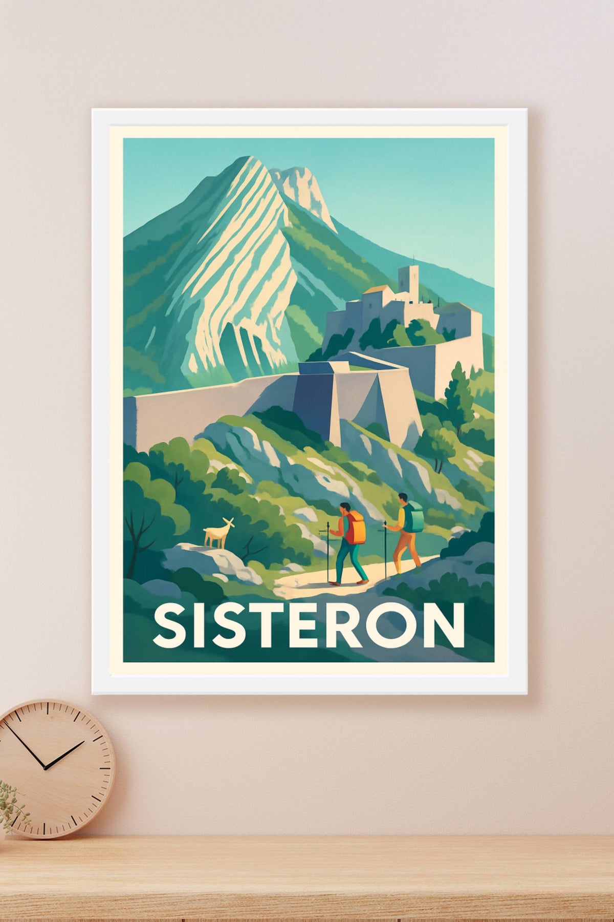 Affiche Sisteron — Escapade nature au pied de la citadelle · poster d'art de Sisteron