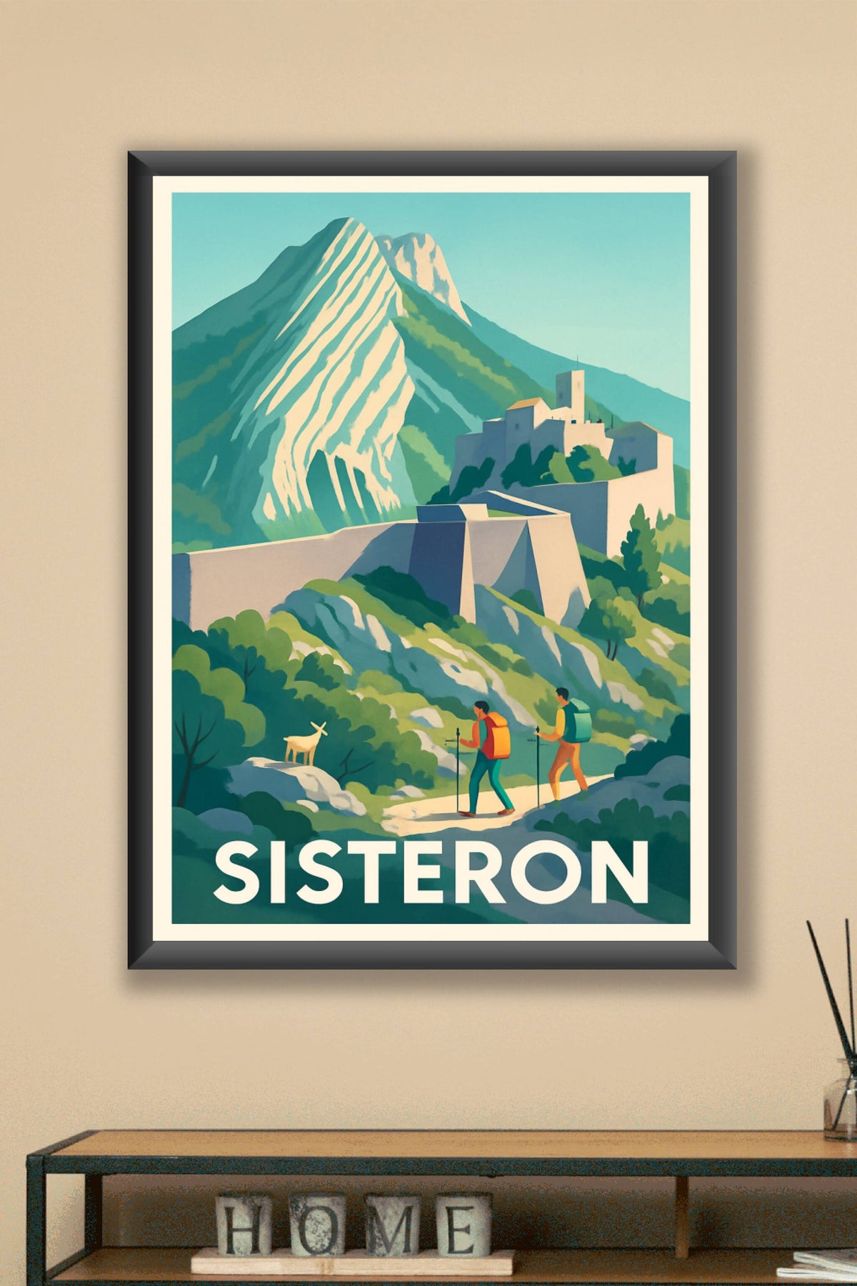 Affiche Sisteron — Escapade nature au pied de la citadelle · poster d'art de Sisteron