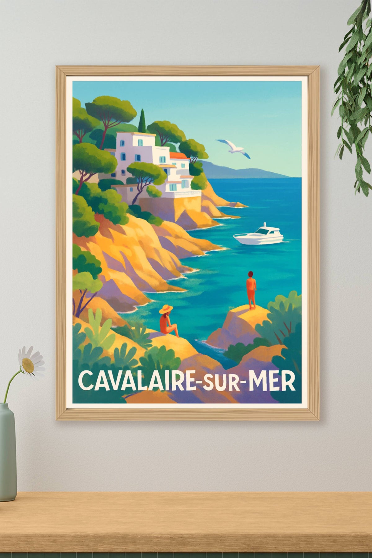 Affiche Cavalaire-sur-Mer — Évasion solaire sur la Côte d'Azur · poster d'art de Cavalaire-sur-Mer