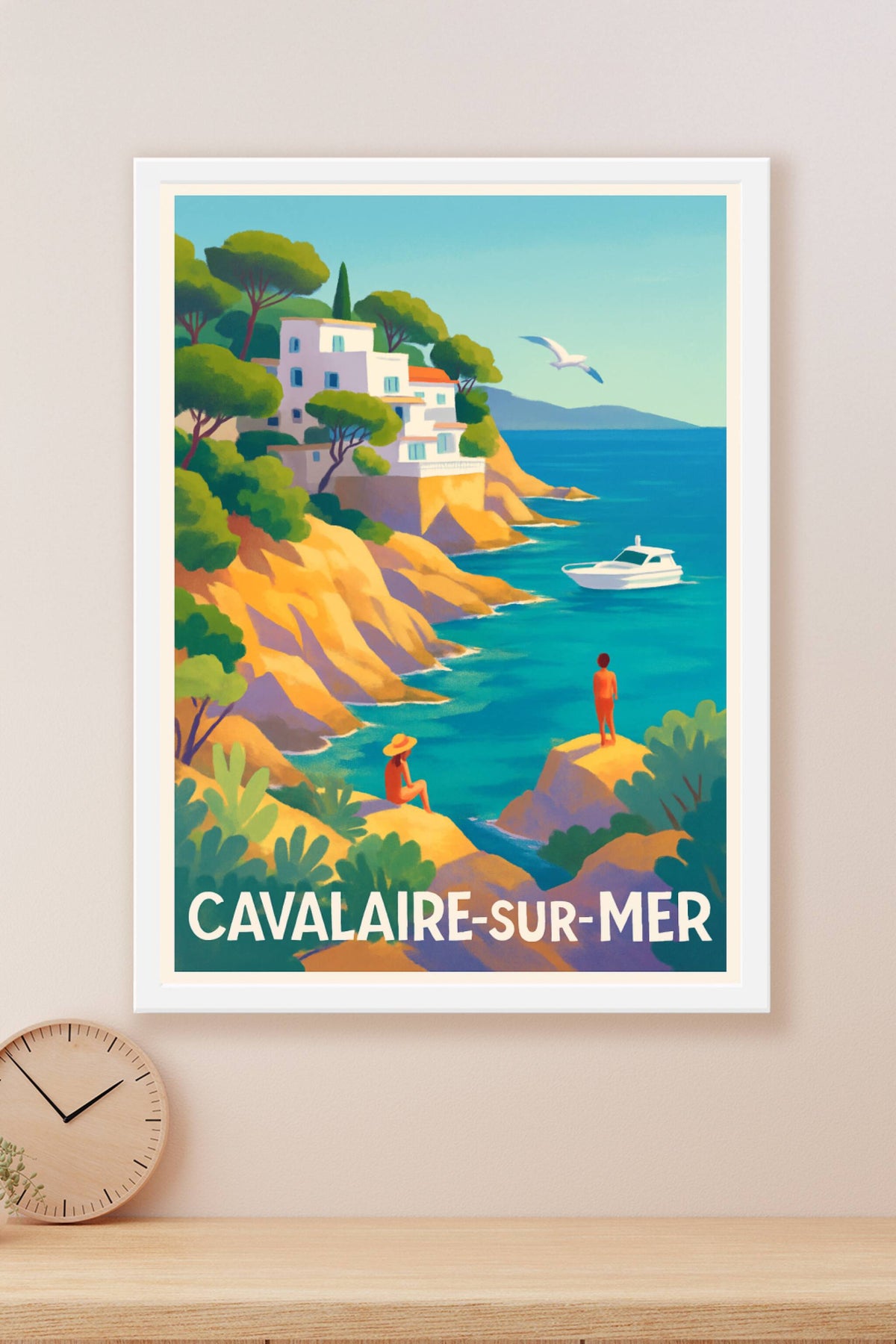 Affiche Cavalaire-sur-Mer — Évasion solaire sur la Côte d'Azur · poster d'art de Cavalaire-sur-Mer