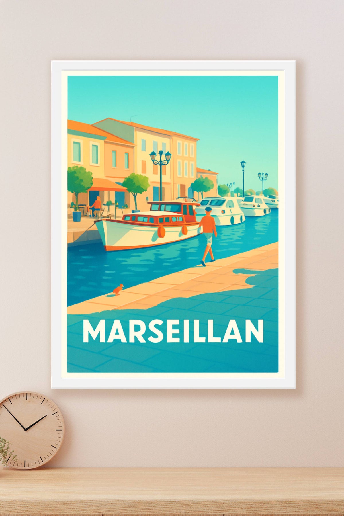 Affiche Marseillan — Évasion au bord du canal · poster d'art de Marseillan