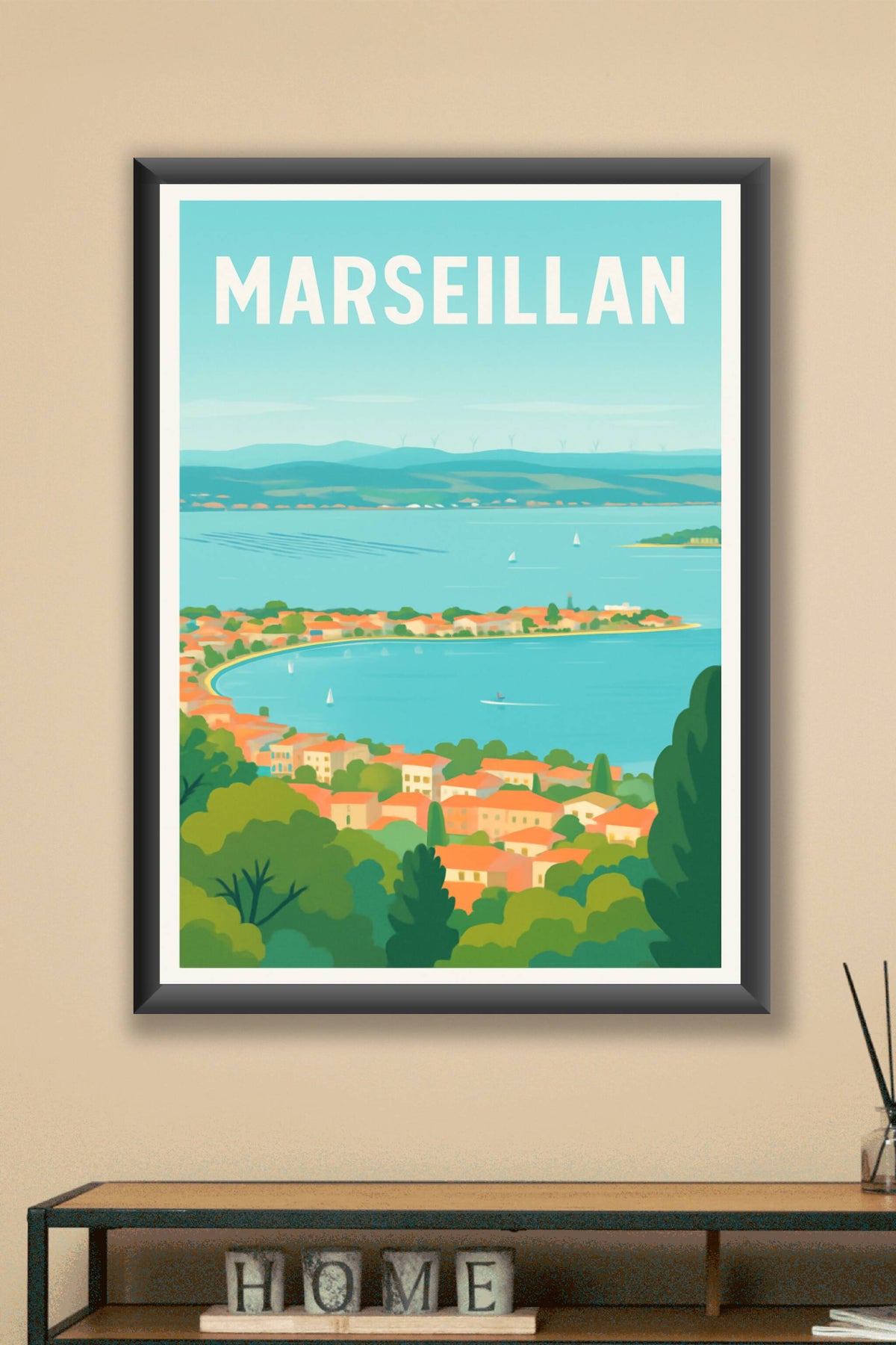 Affiche Marseillan — Évasion et douceur en bord de mer · poster d'art de Marseillan