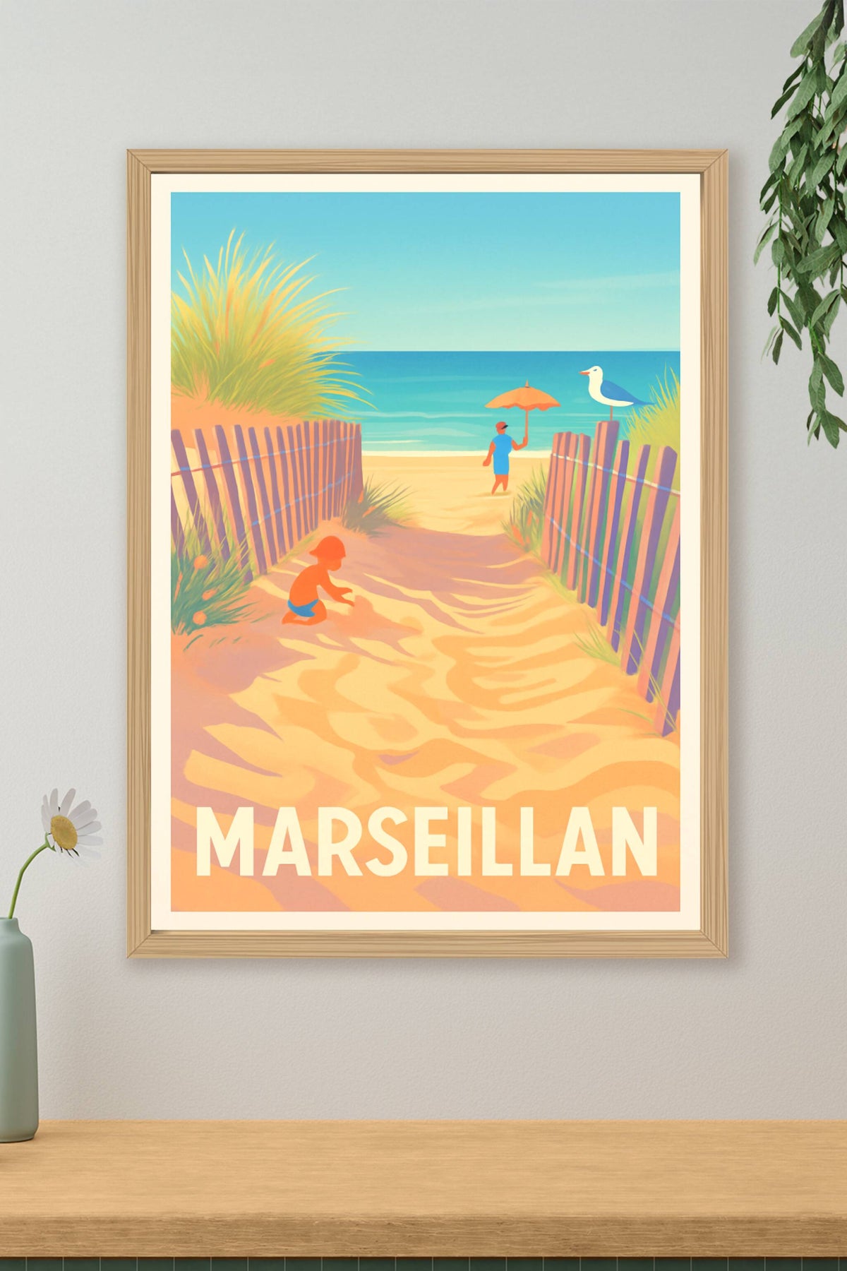 Affiche Marseillan — Évasion Balnéaire et Douceur d'Été · poster d'art de Marseillan