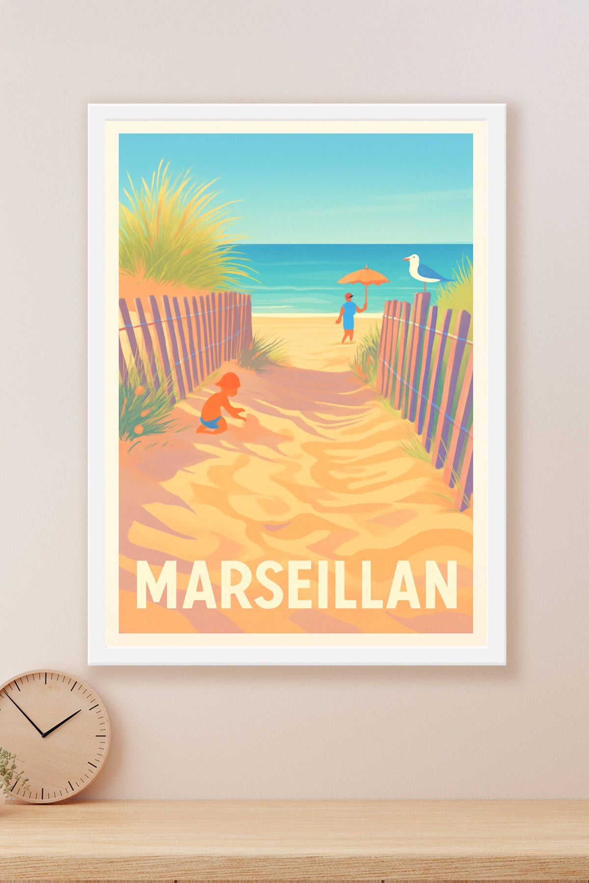 Affiche Marseillan — Évasion Balnéaire et Douceur d'Été · poster d'art de Marseillan