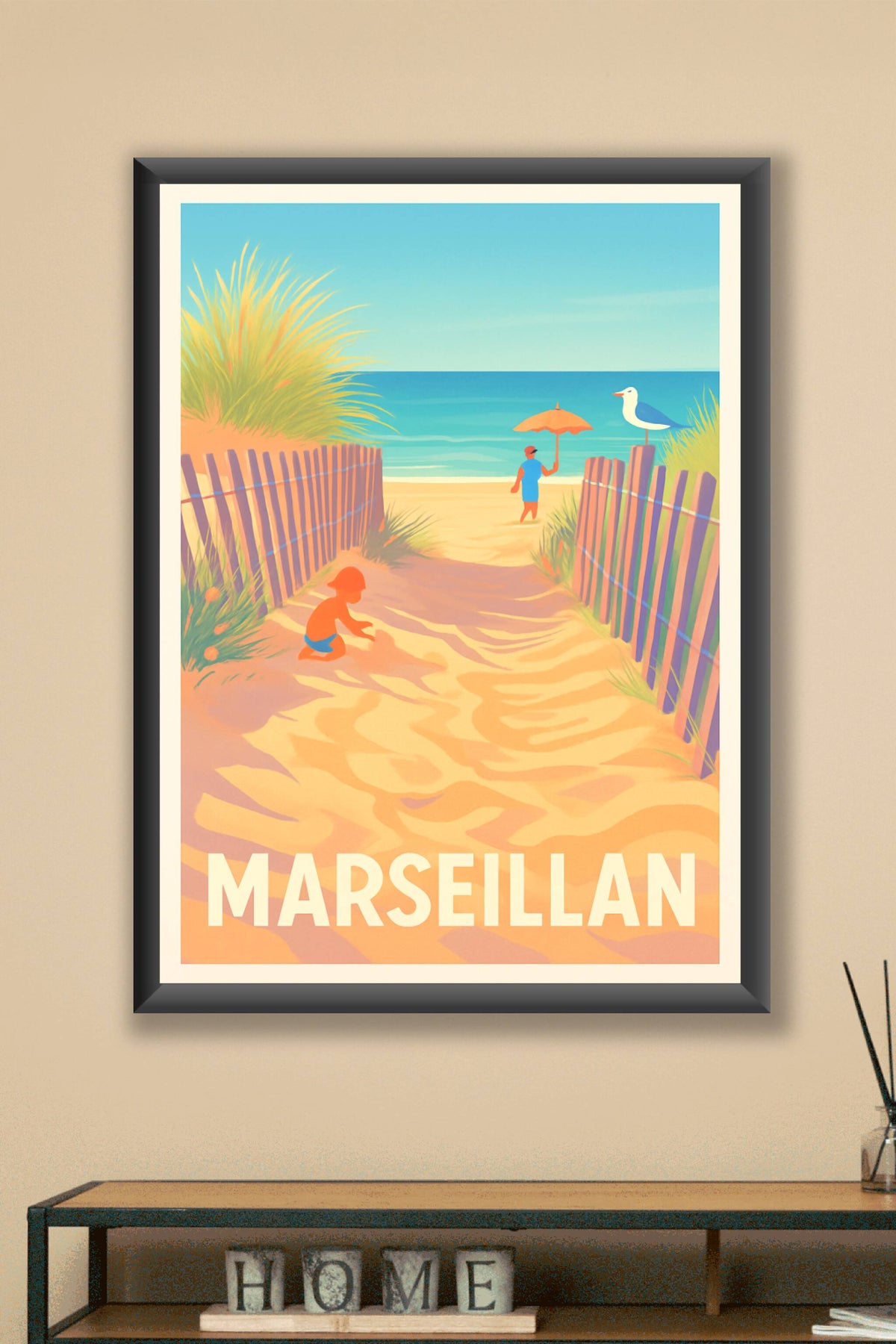 Affiche Marseillan — Évasion Balnéaire et Douceur d'Été · poster d'art de Marseillan