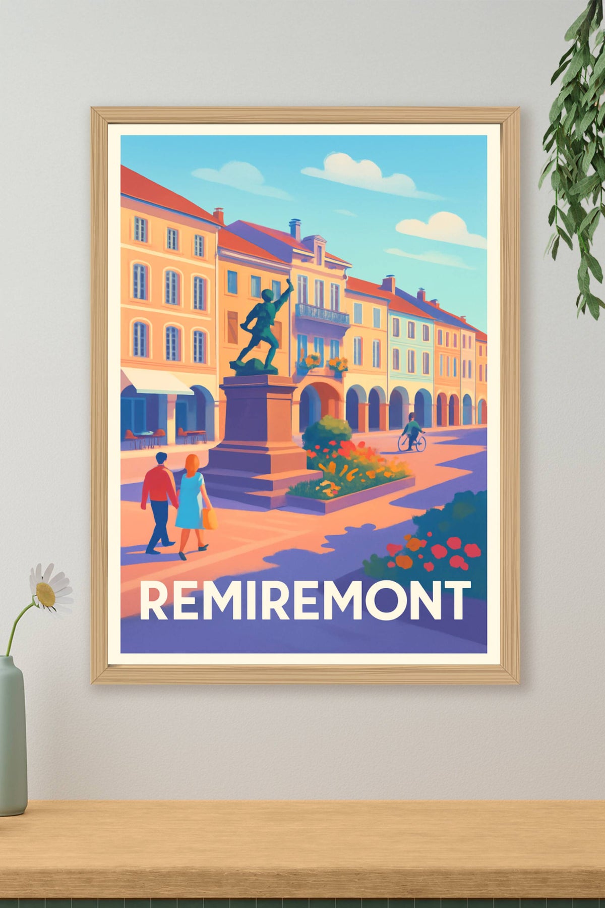 Affiche Remiremont — Charme et douceur en pleine ville · poster d'art de Remiremont